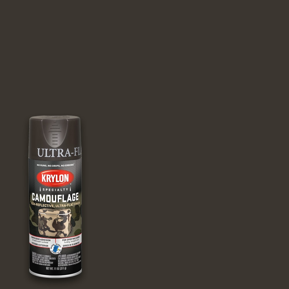 Krylon Camouflage Ultra-Flat Spray Paint, Brown, 11 oz.