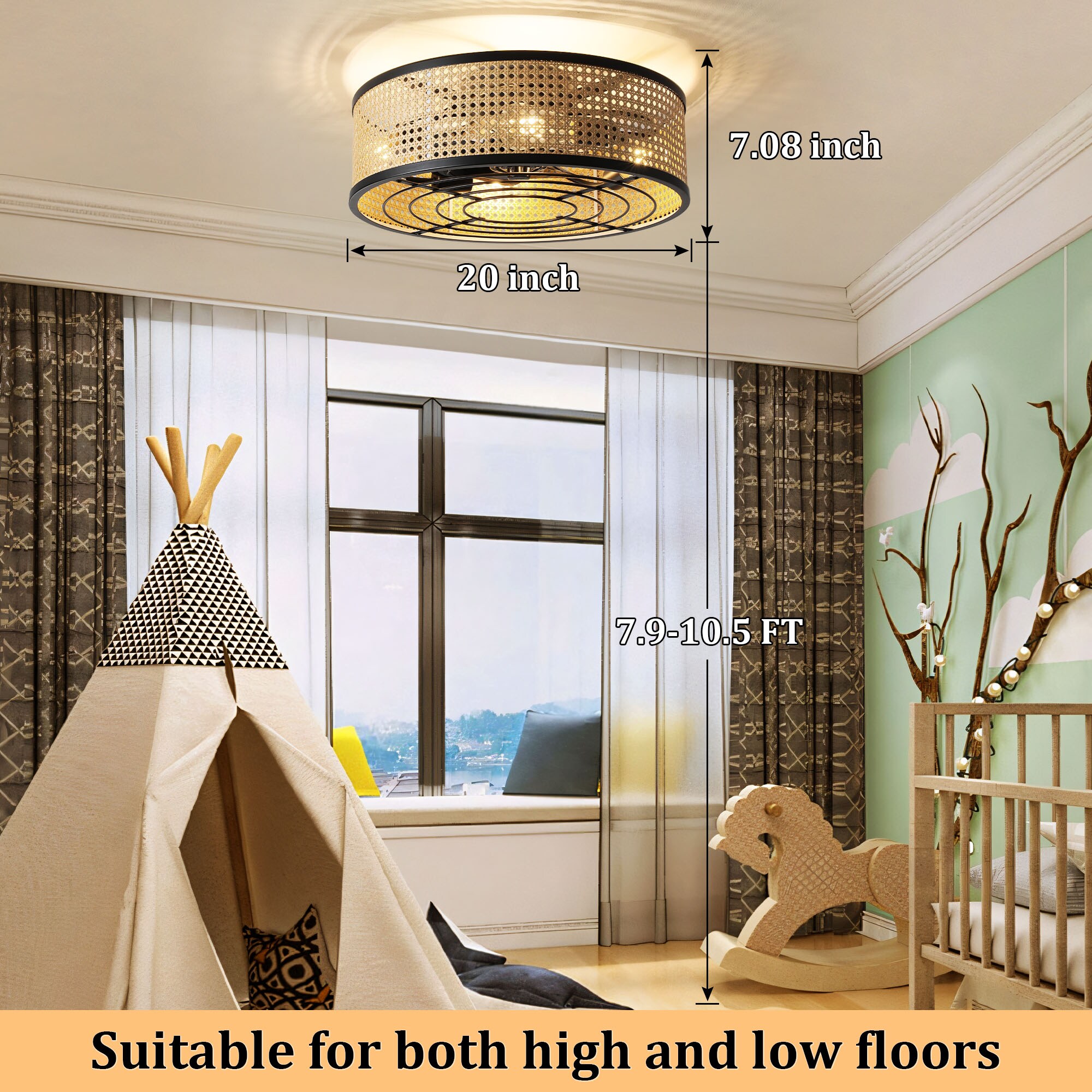 KAISITE 8105CF-04BY-US Ceiling-Fans - View #10