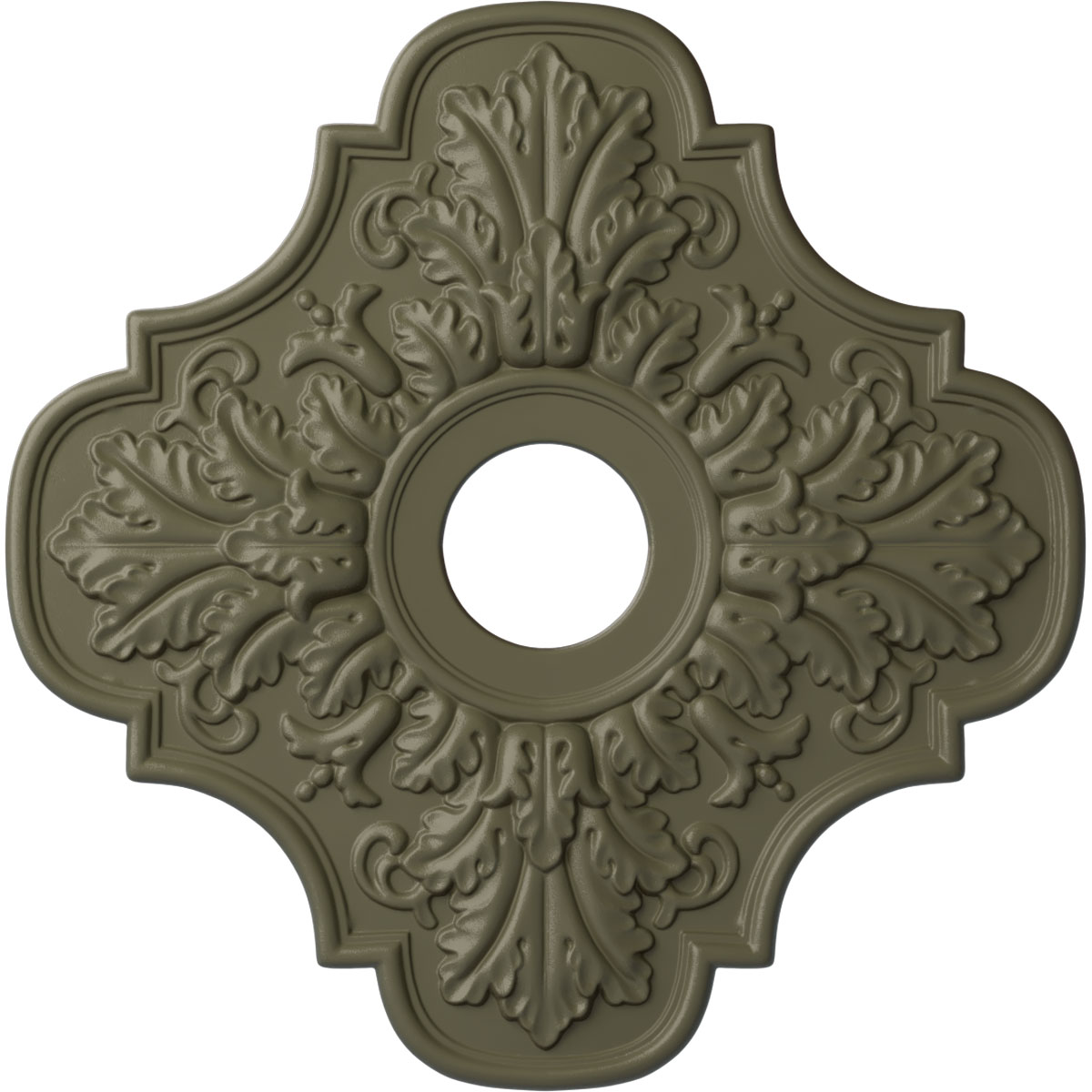 Ekena Millwork CM17PESSF Peralta 17.75-in W x 17.75-in L Painted Spartan Stone Polyurethane Whole Ceiling Medallion