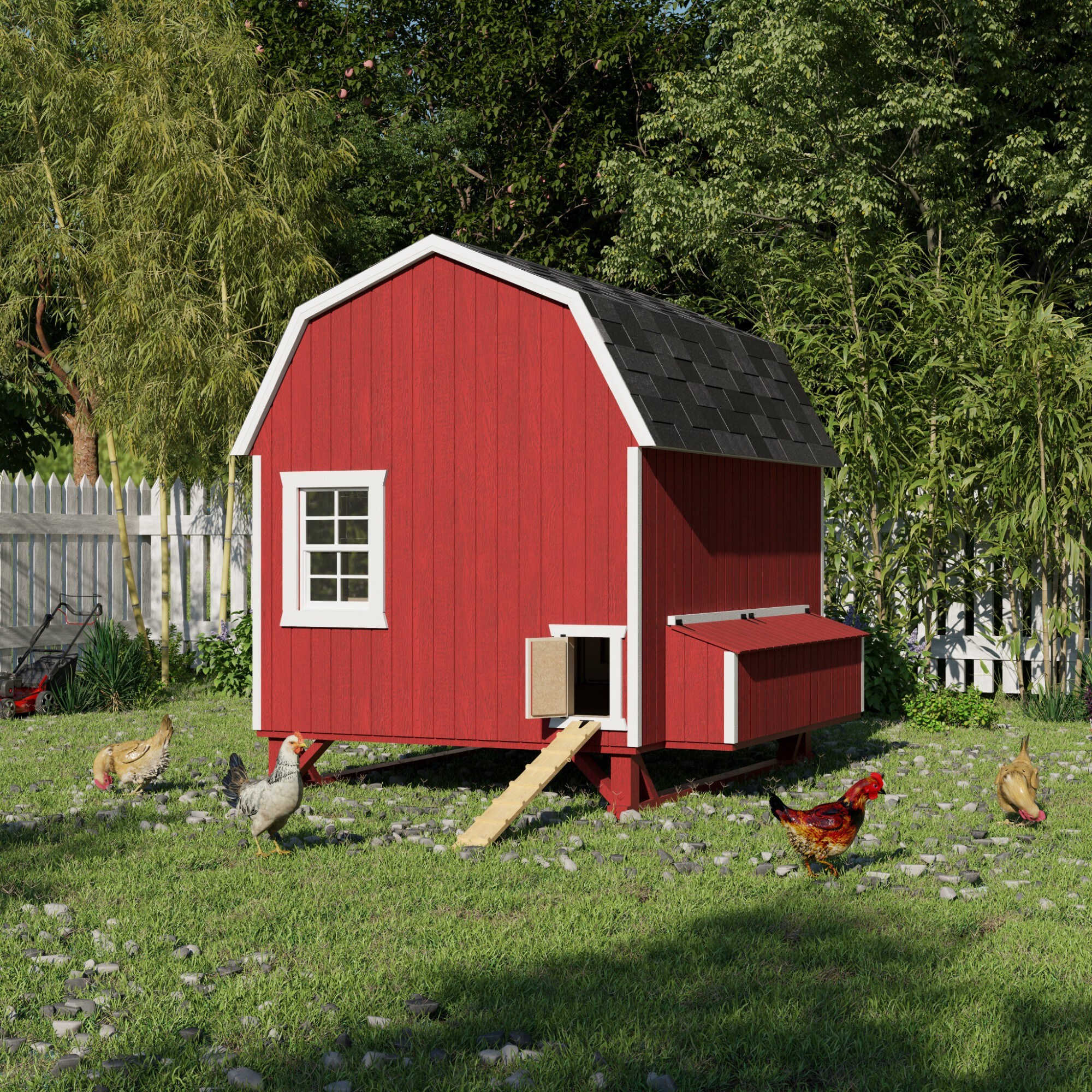 Little Cottage Co 6X8 GBCC-PNK Chicken-Coops-Rabbit-Hutches - View #3