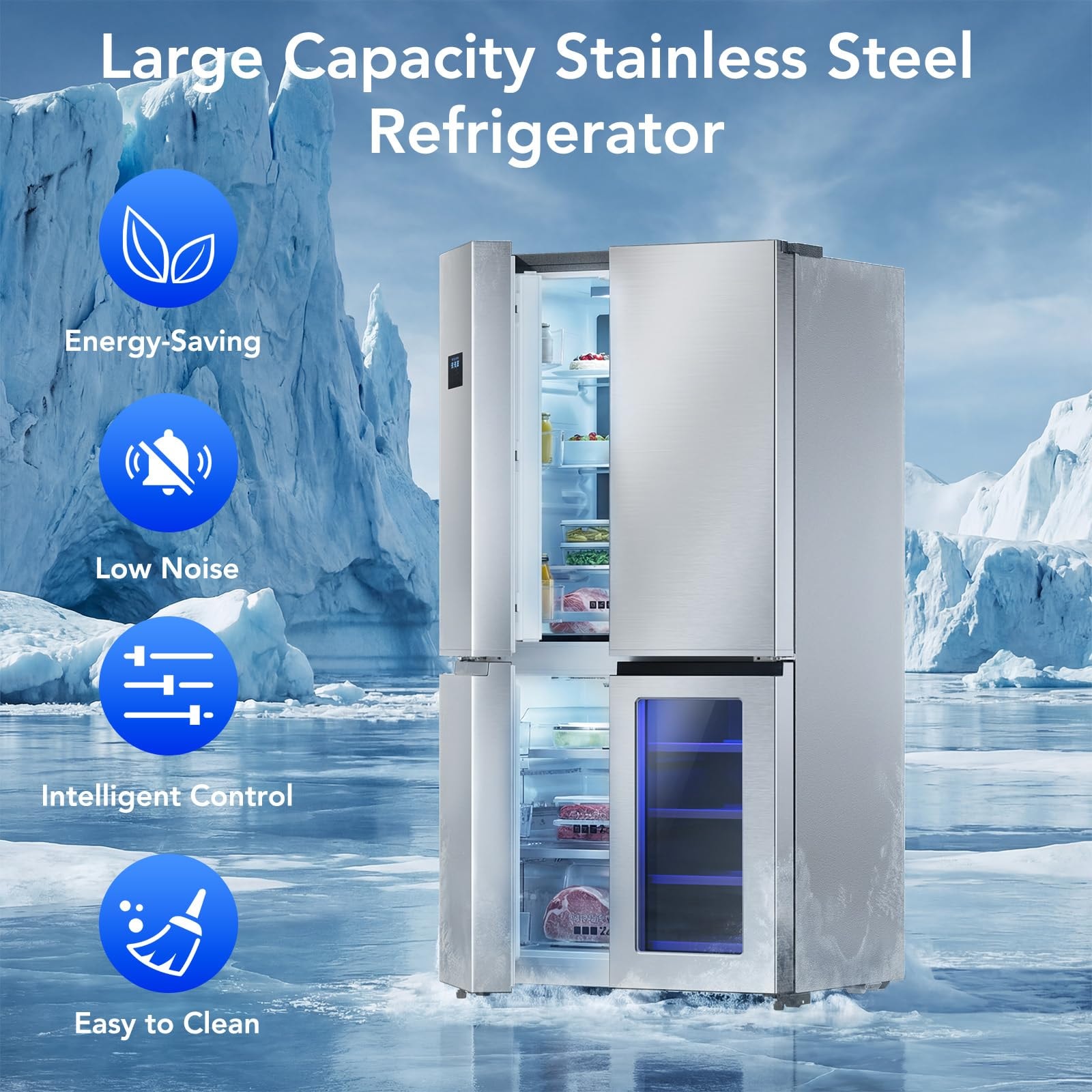 COWSAR LSRW-68605RLR0 French-Door-Refrigerators - View #3