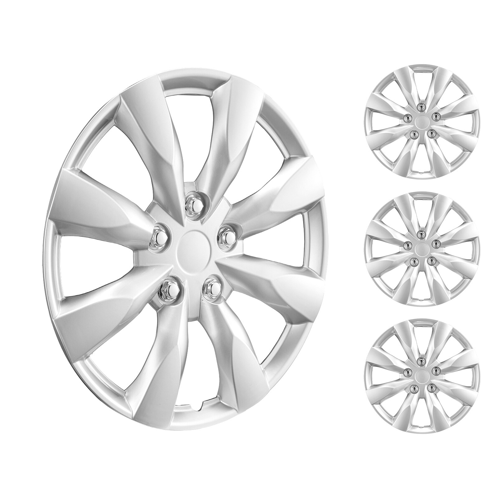 SVOPES SVOPESQFGLGGT11377V0 16-inch Tire Rim Protector Durable Anti-Scratch Wheel Cover with Snap-On Design and Valve Opening ABS and PC Material for Superior Stiffness Reduced Air Resistance All-Weather Protection