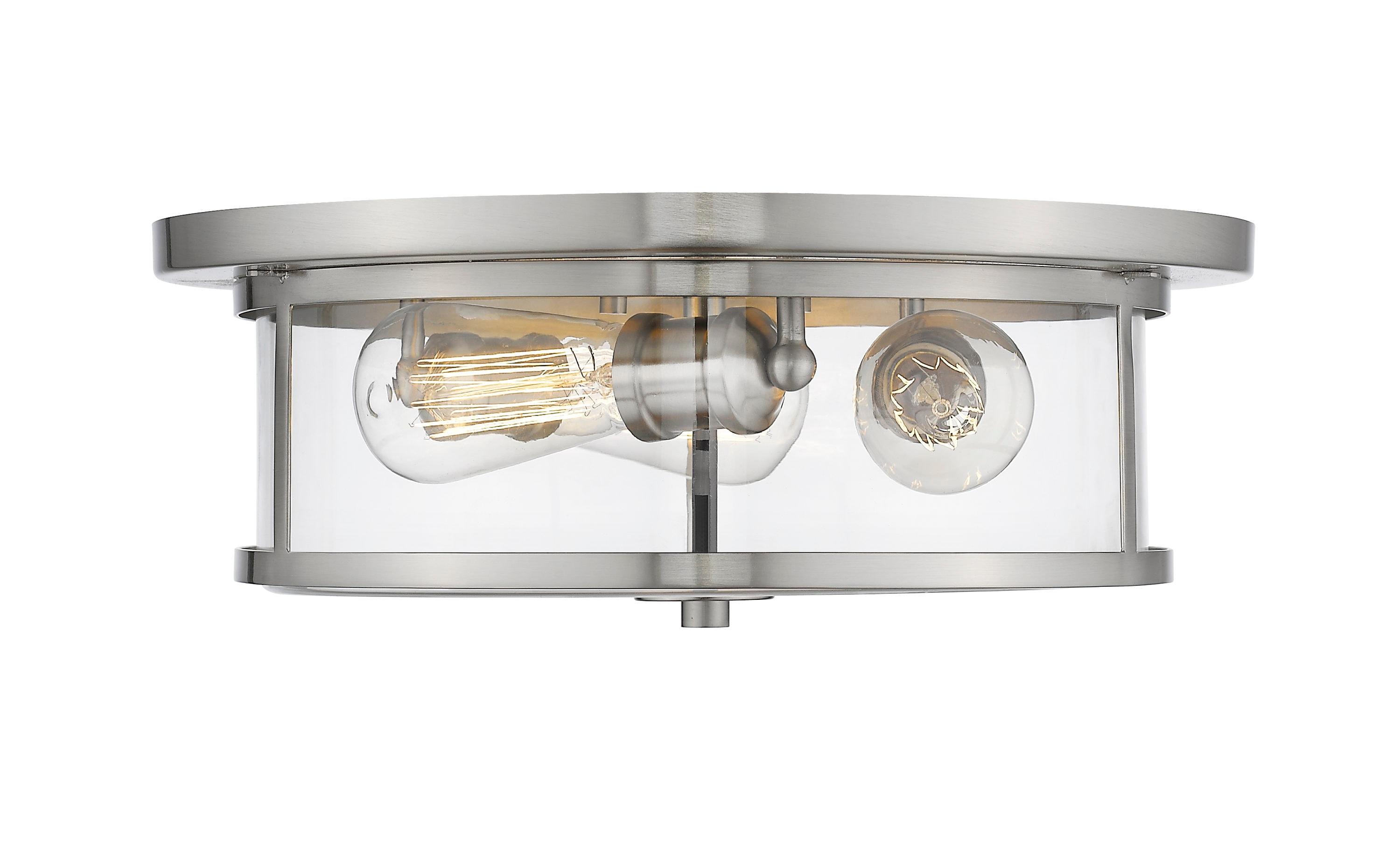 Z-Lite 462F16-BN Savannah 3 -Light 15.75-in Brushed Nickel Flush Mount Light