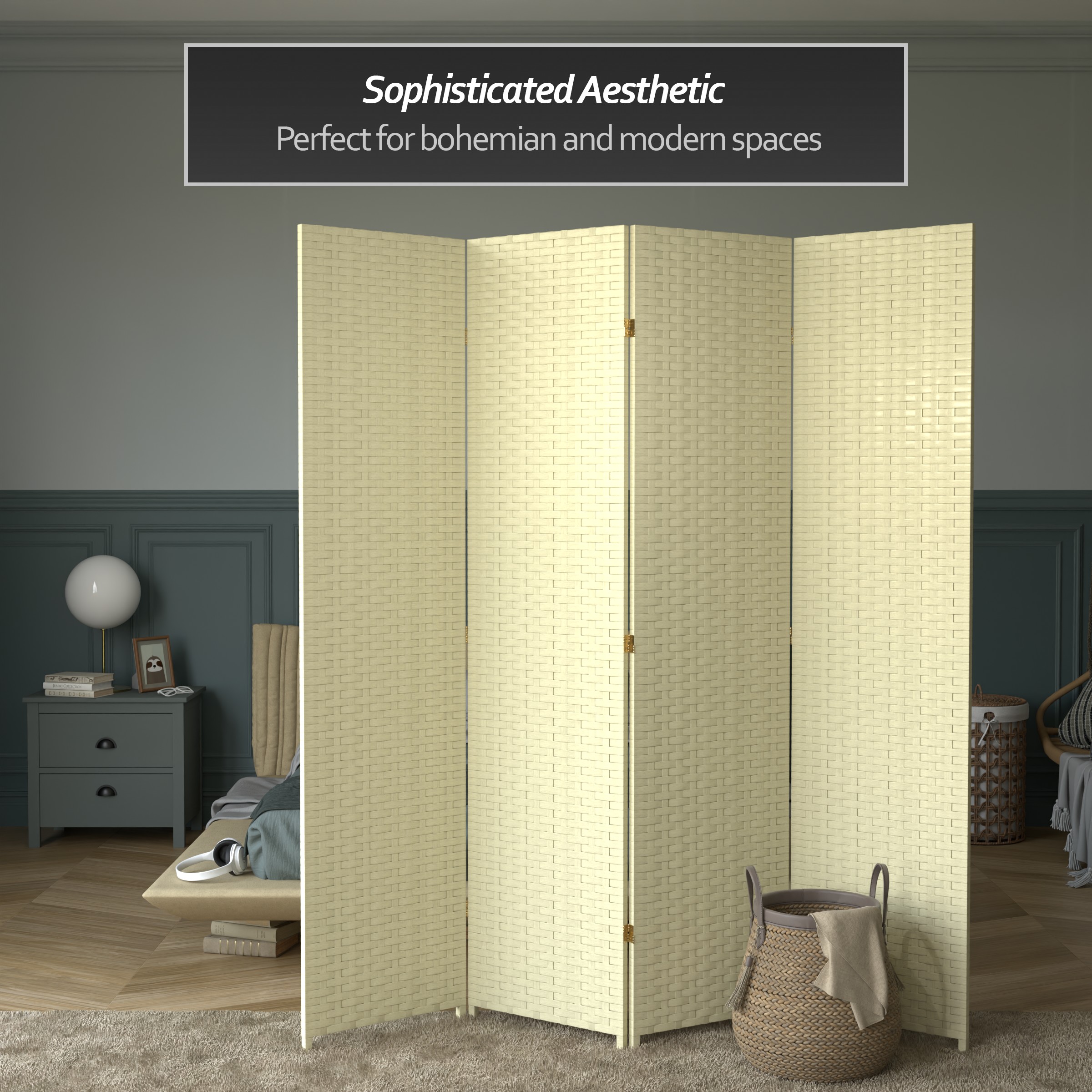 Red Lantern SS7FIBER-CRM-4P Indoor-Privacy-Screens - View #6