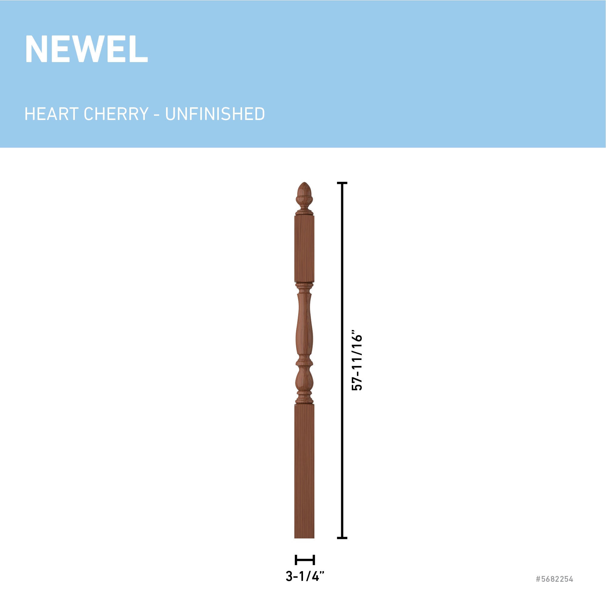 L.J. Smith Stair Systems LJP-3945-HC Interior-Stairpart-Newel-Posts - View #3