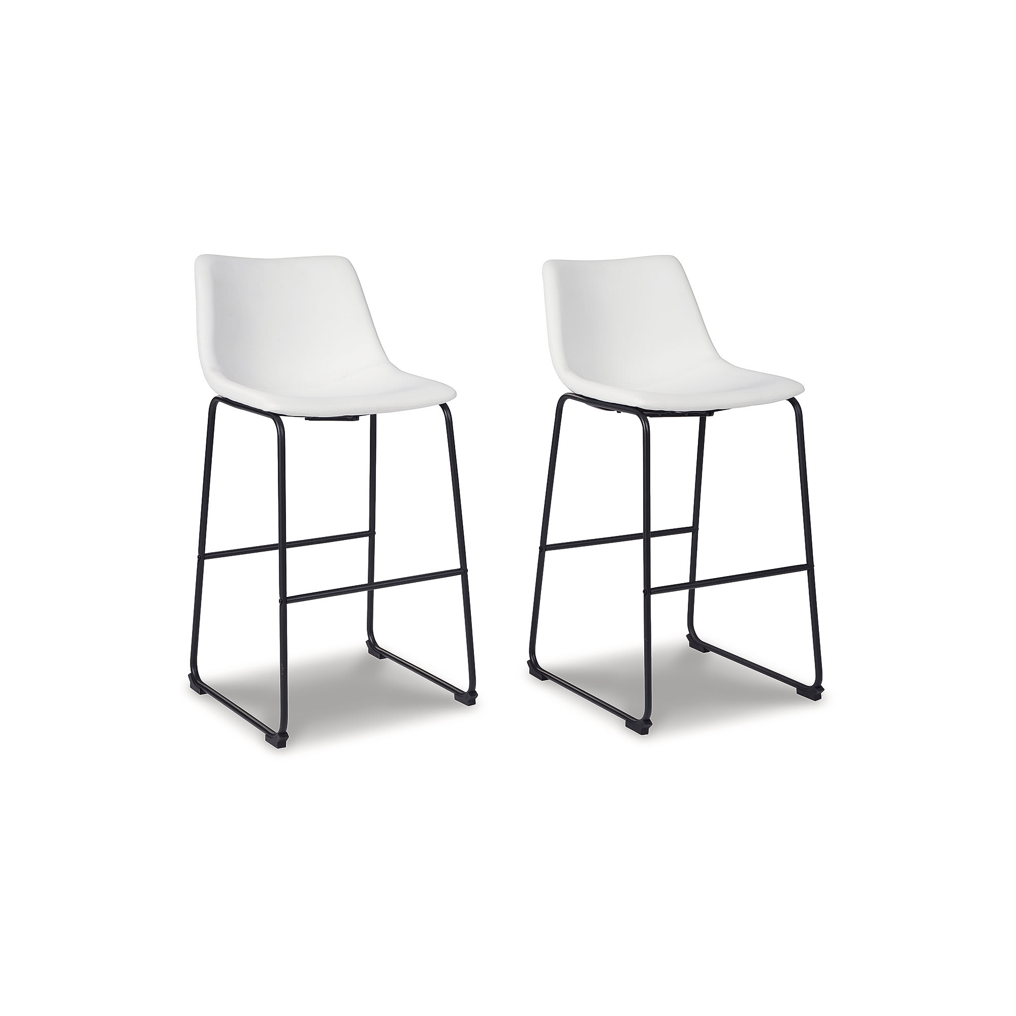 Signature Design by Ashley 037-273D Centiar White Pub Height Bar Stool Set of 2