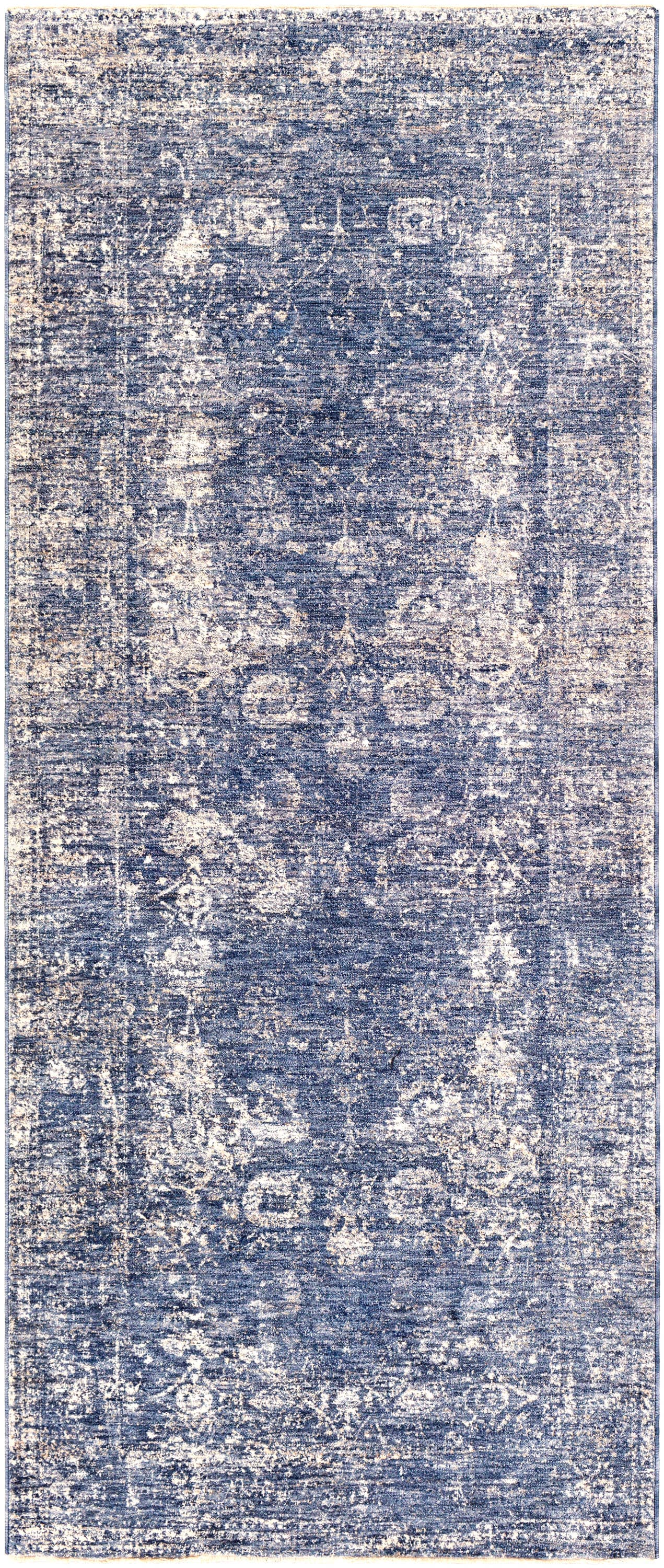 Surya LIC2303-338 Lincoln 3 x 8 (ft) Polyester Navy Rectangular Indoor Border Oriental Area rug