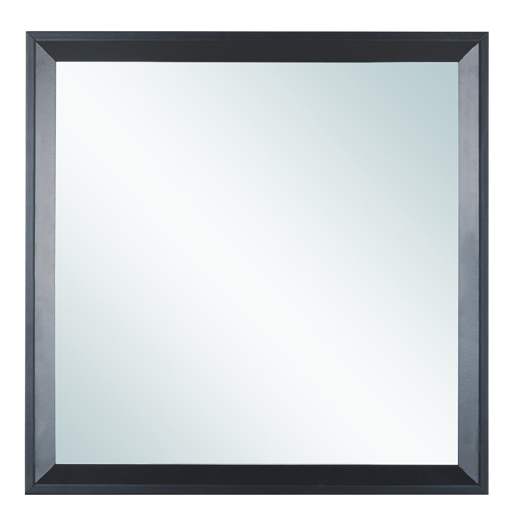 Siavonce XH12160 36-in W x 36-in H Square Black Framed Full Length Wall Mirror