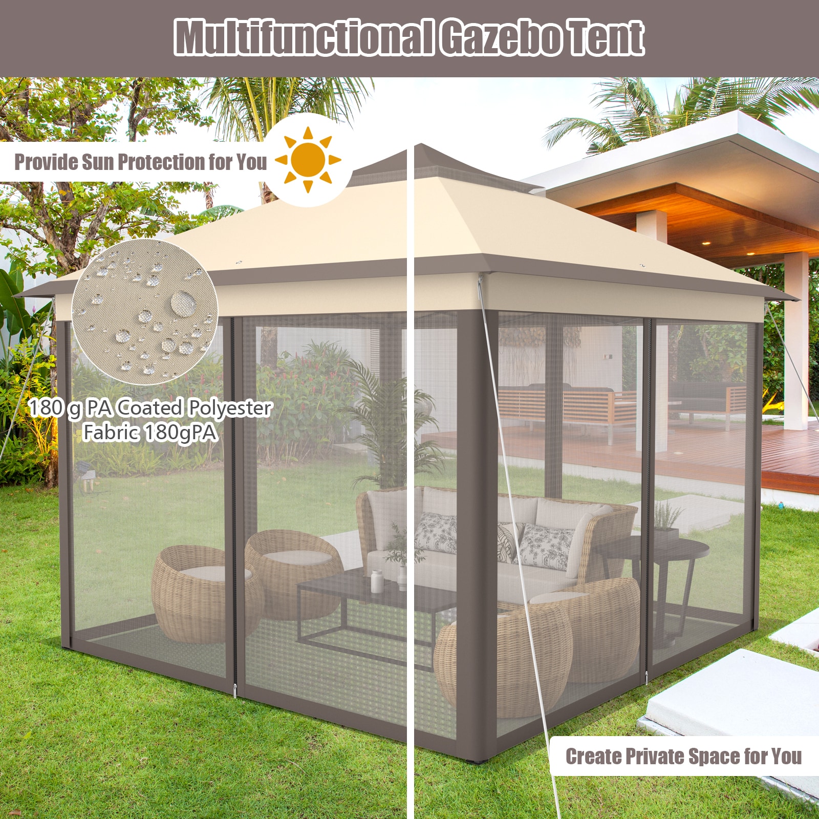 Clihome LHC-N03-0-GDS001 Wood-Resin-Gazebos - View #7