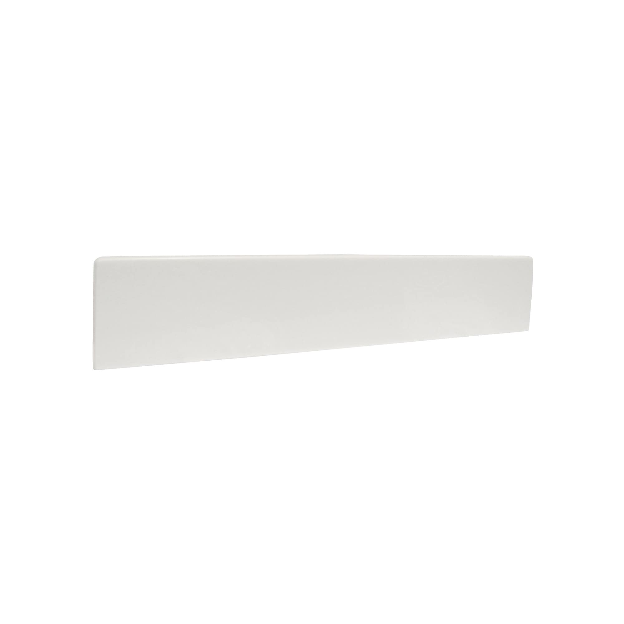 18.3 Inch Solid White Cultured Marble Universal Side Splash