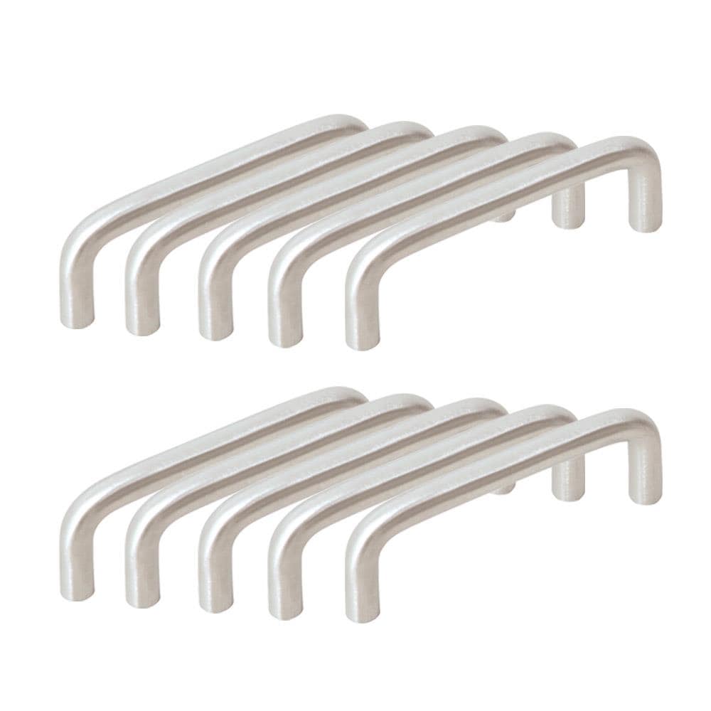 Design House 182287 Ardmoore 3-in (76mm) Center to Center Satin Nickel Dual Mount Rectangular Bar Drawer Pull (10-Pack)