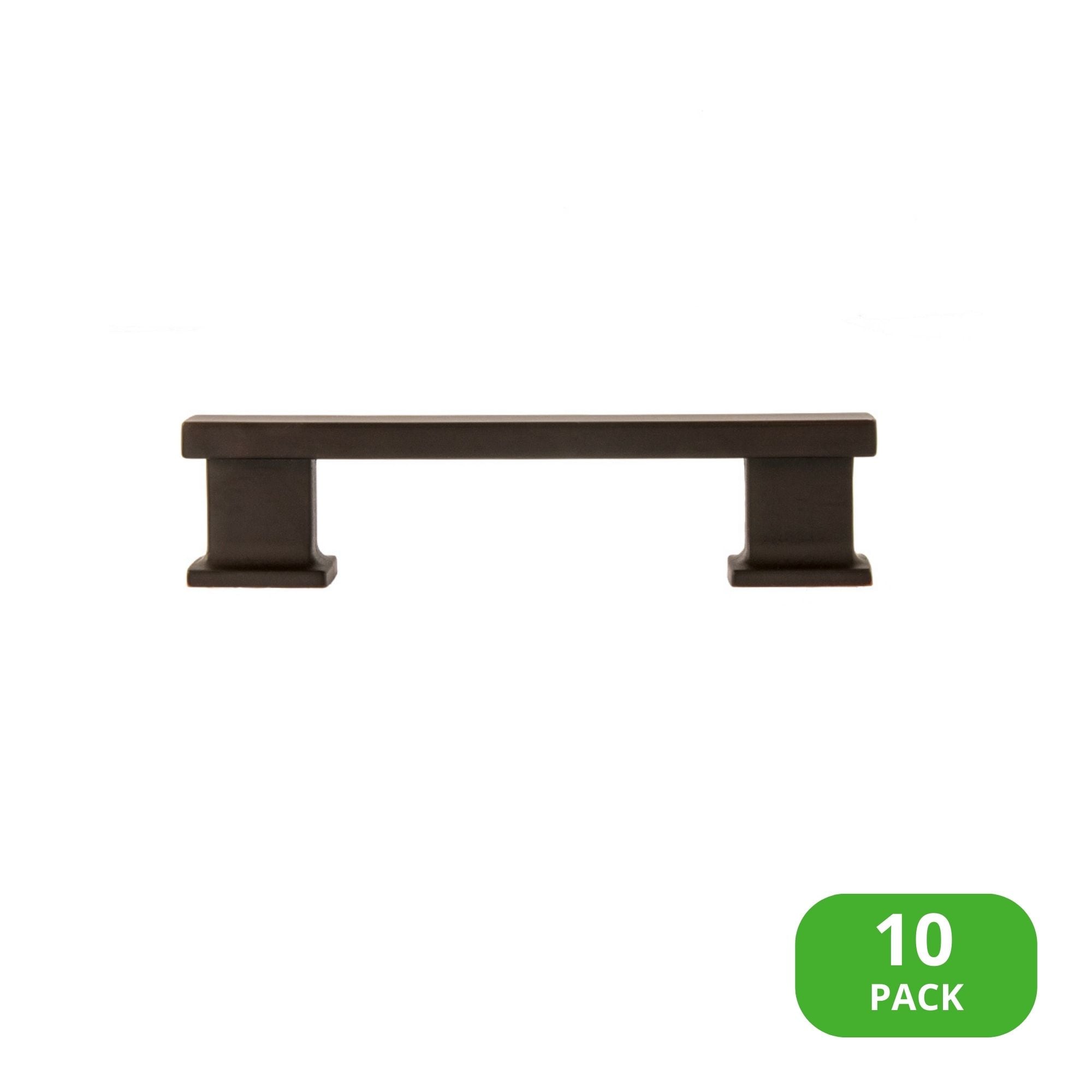 3-1/2 in. Center-to-Center Oil Rubbed Bronze Deco Cabinet Pull (10-Pack)
