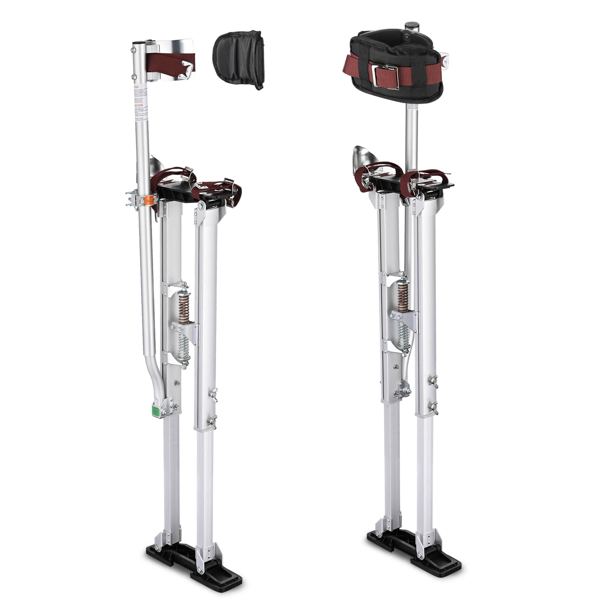 Yescom 36-50 inch Drywall Stilts Adjustable Aluminum Painting Tool Sheetrock Lift with Leg Pads Protection for Taping Cleaning Costume Silver YES0485 #08STI003-3650-11-LO