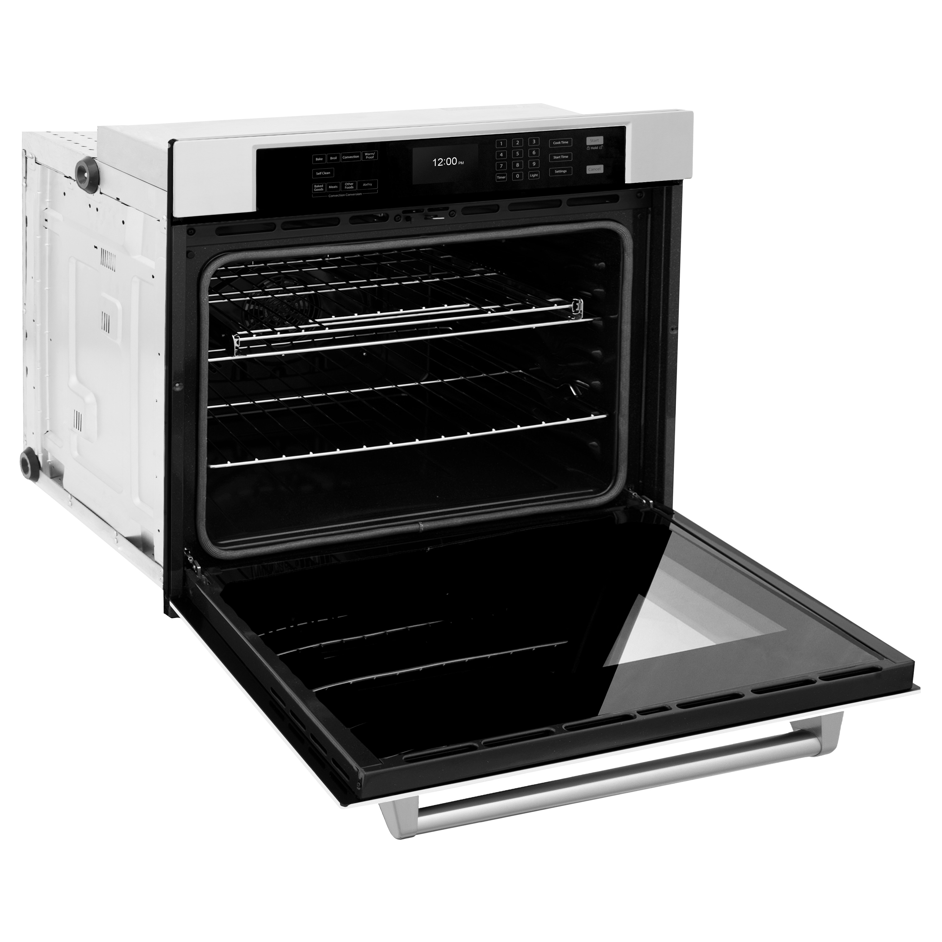 30-Inch Stainless Steel and Matte White Convection Wall Oven