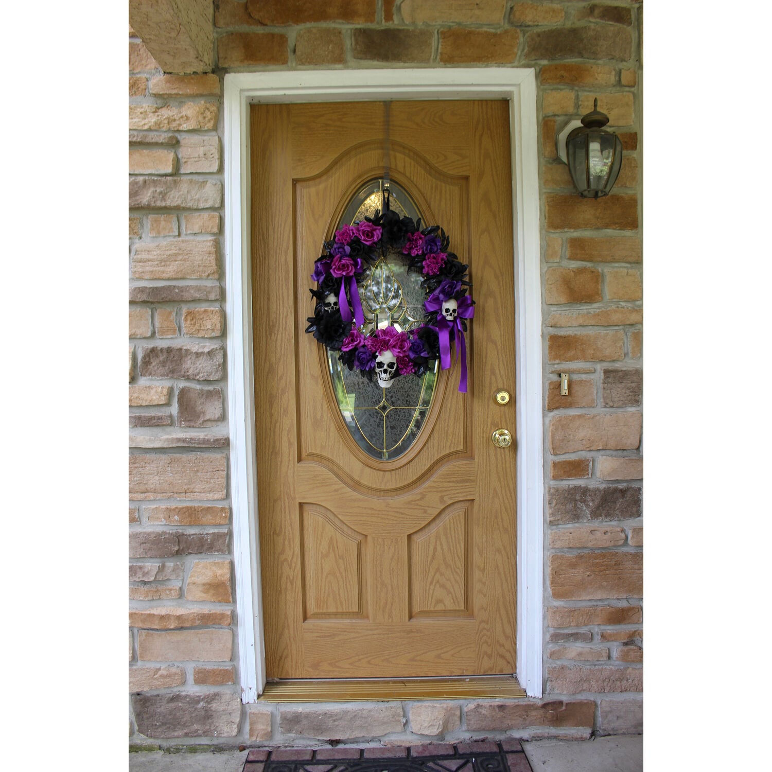 Haunted Hill Farm HHWRTHSKL-6 Artificial-Halloween-Wreaths - View #8