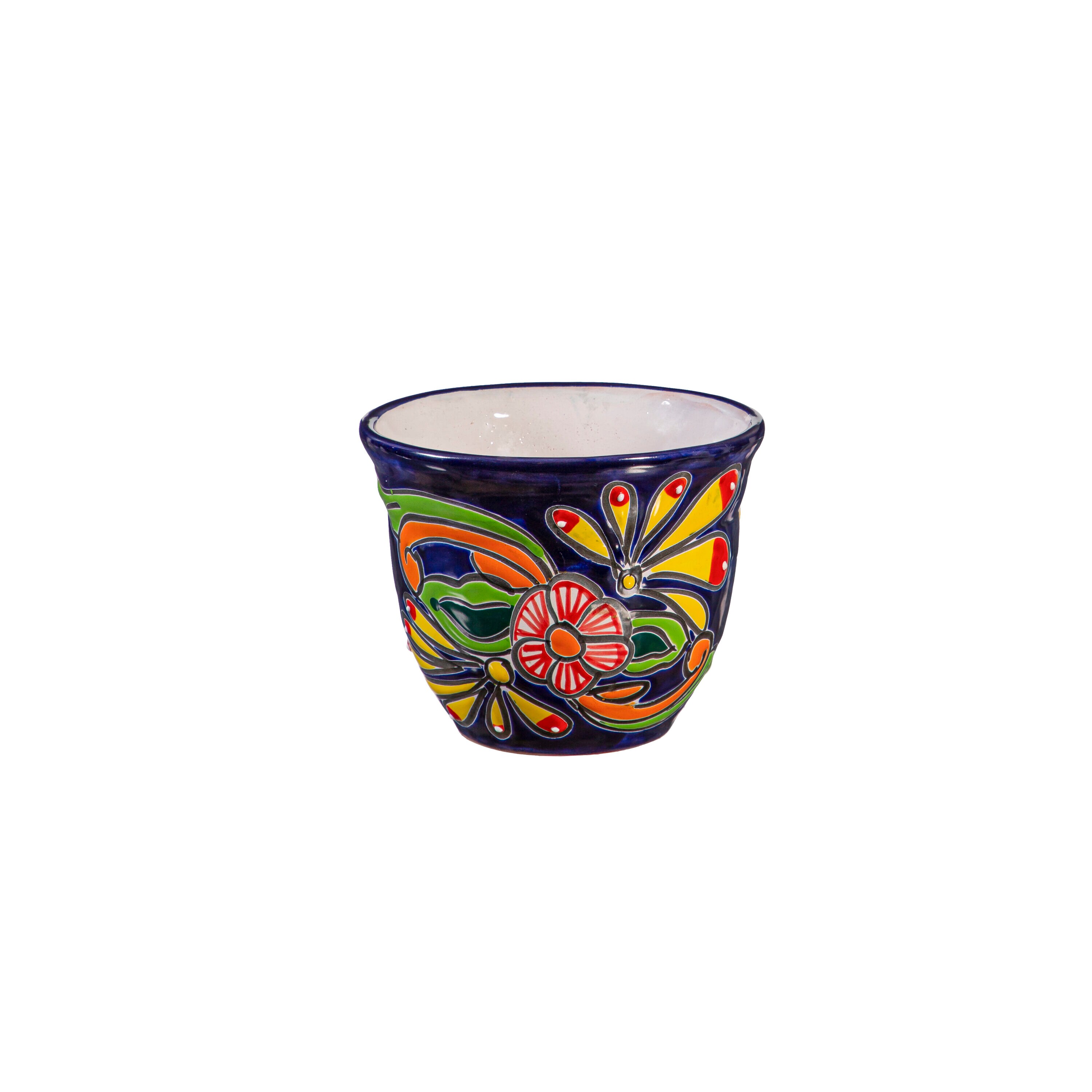 Evergreen 2CG815 Round 9.0-in W Medium Multiple colors/finishes Ceramic Indoor/Outdoor Planter with Drainage Holes
