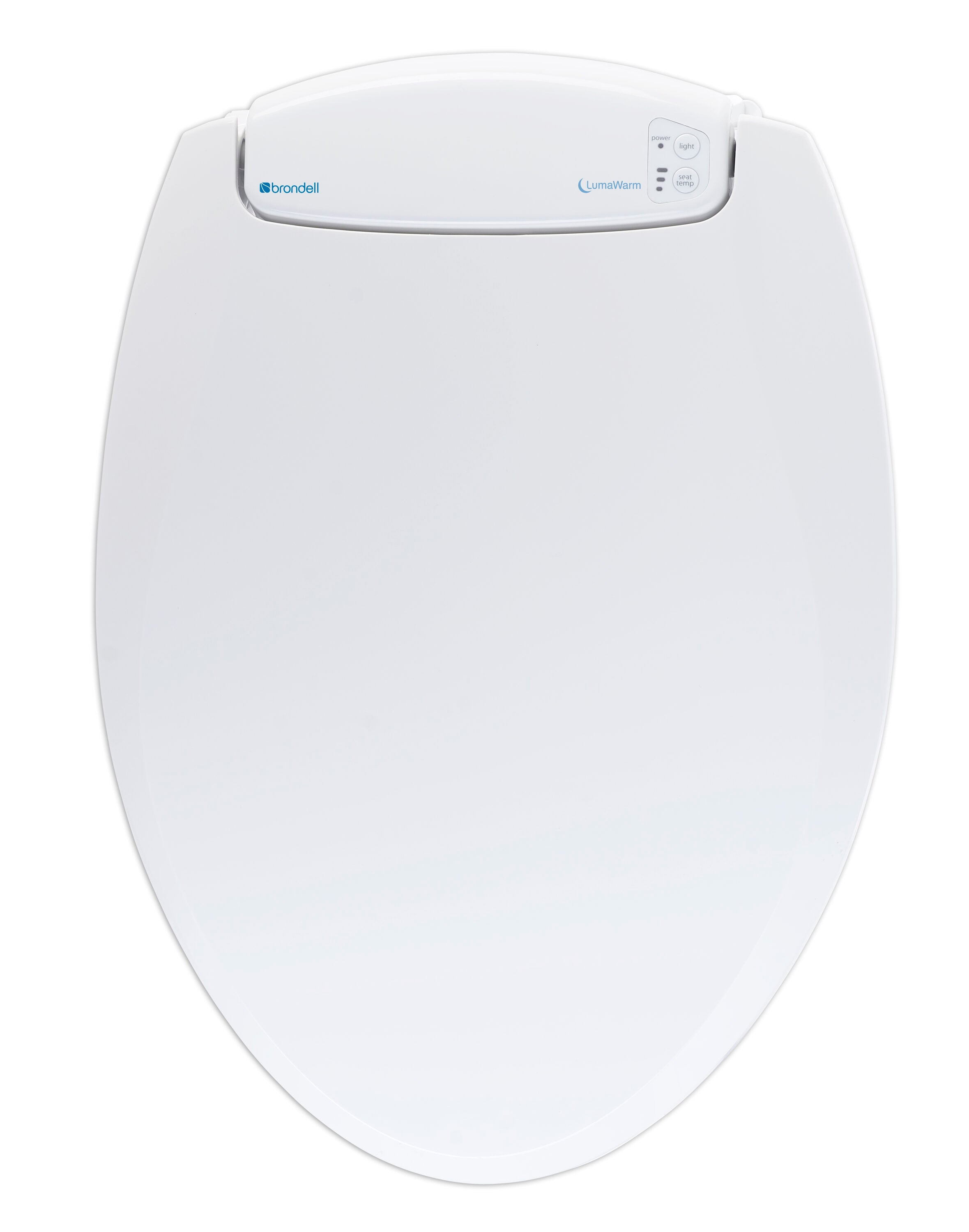 Brondell L60-RW LumaWarm Plastic White Round Soft Close Heated Toilet Seat