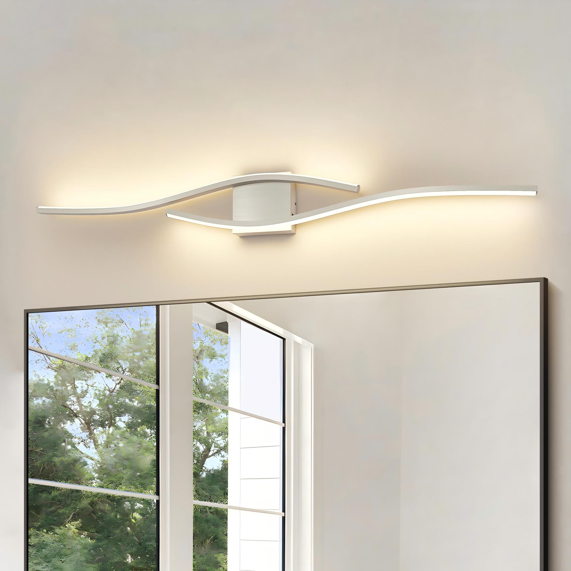 DAYAUM 39.37in. 5-Light Brushed Nickel Modern Bathroom Vanity Light with 5CCT Selectable LED