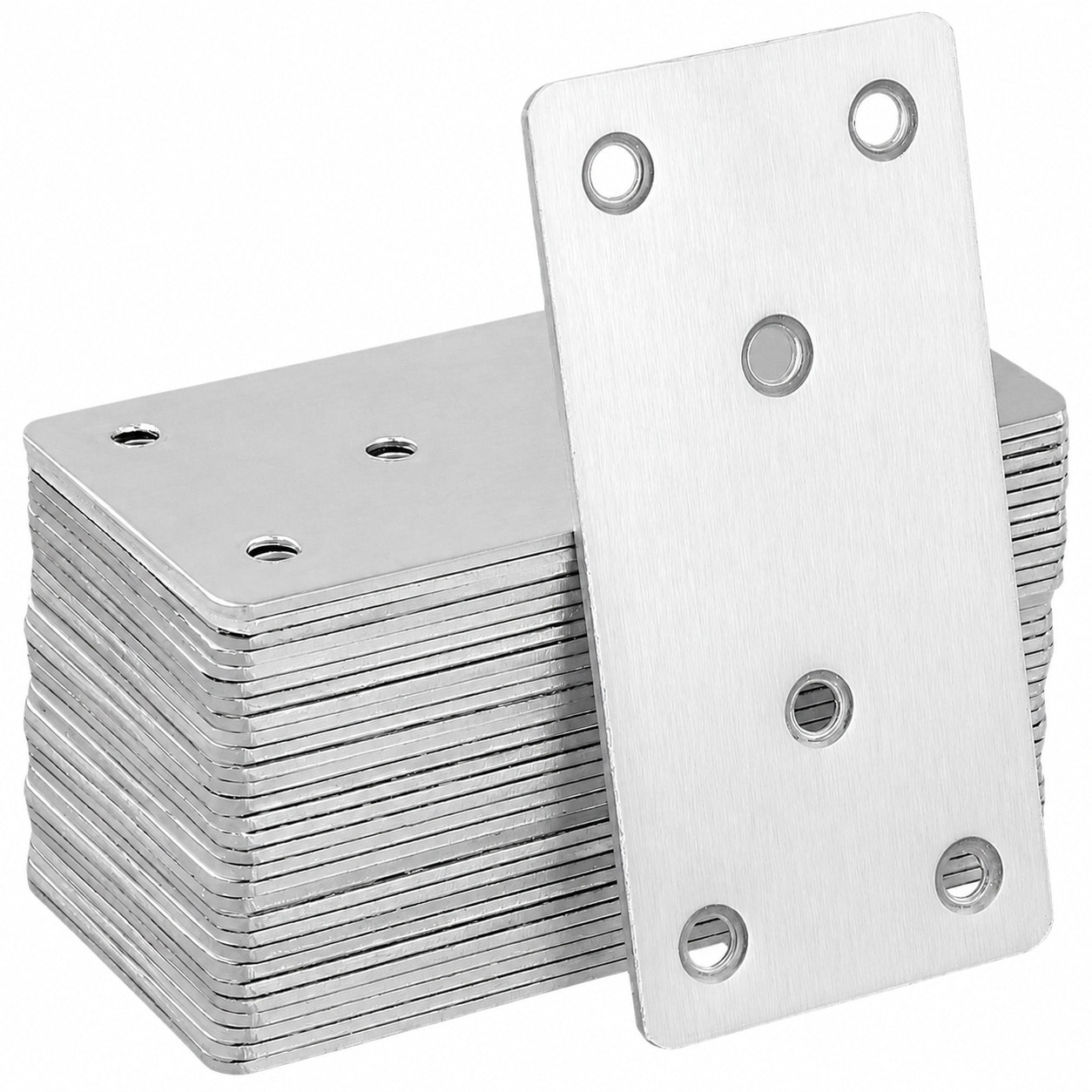 Aoibox  30 Pack Stainless Steel Flat Mending Plates 4 x 2 in with Countersink Holes 2 mm Thick Straight Repair