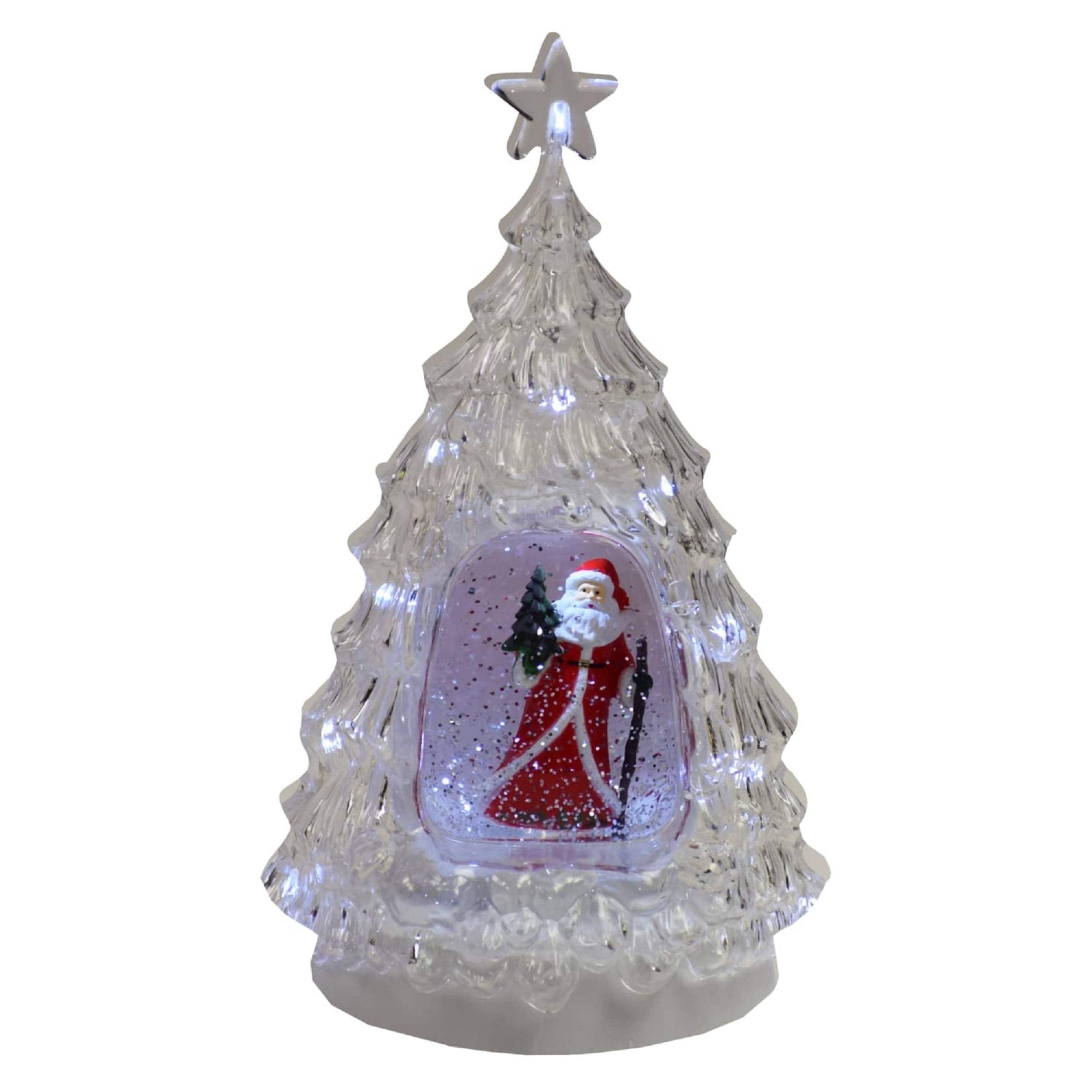 Hi-Line Gift 37217-A White Santa Standard Indoor Ornament Shatterproof