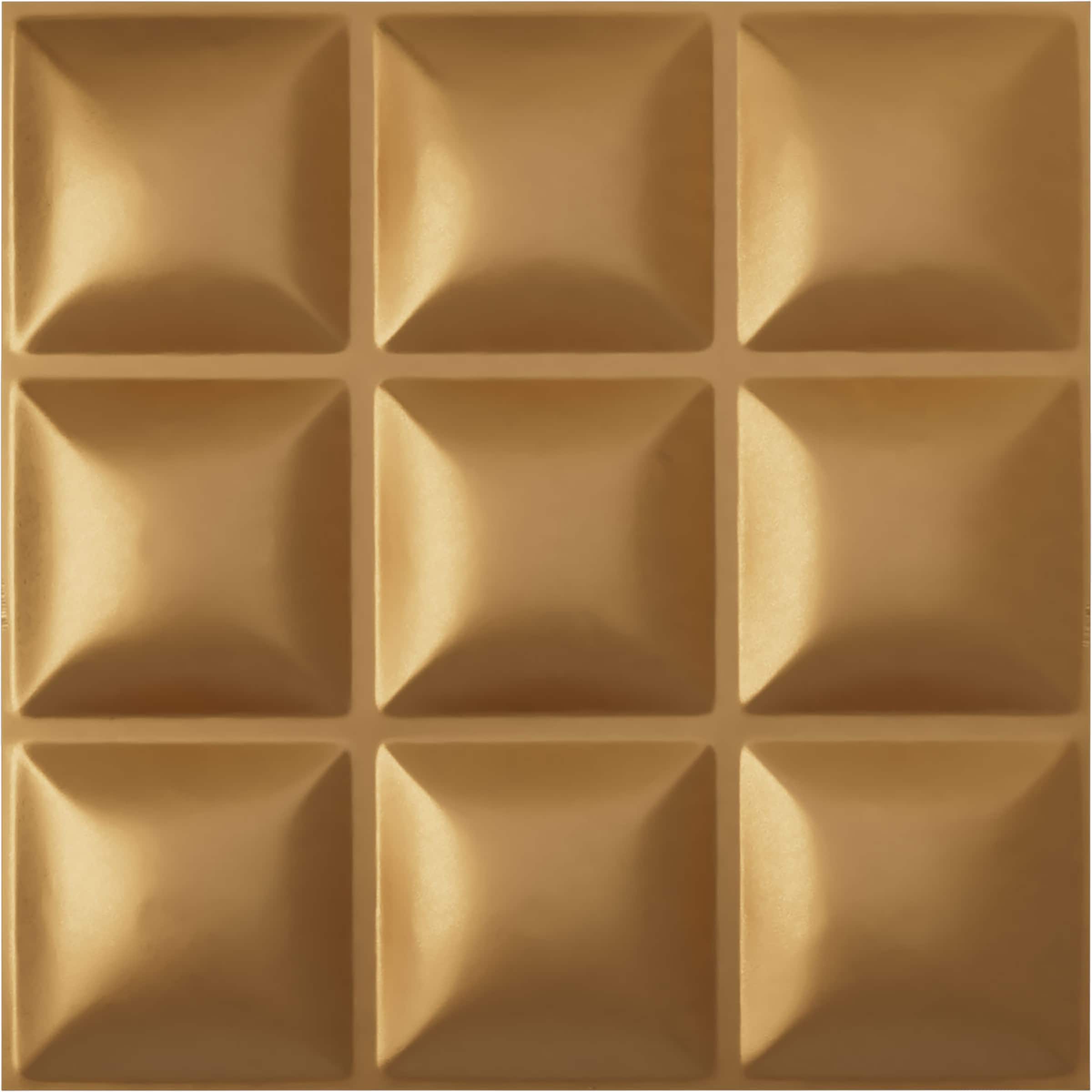 Ekena Millwork WP20X20CLBGL 19-5/8-in x 19-5/8-in Embossed Paintable/Stainable Gold PVC Geometric Wall Panel ( 2.67-sq ft )