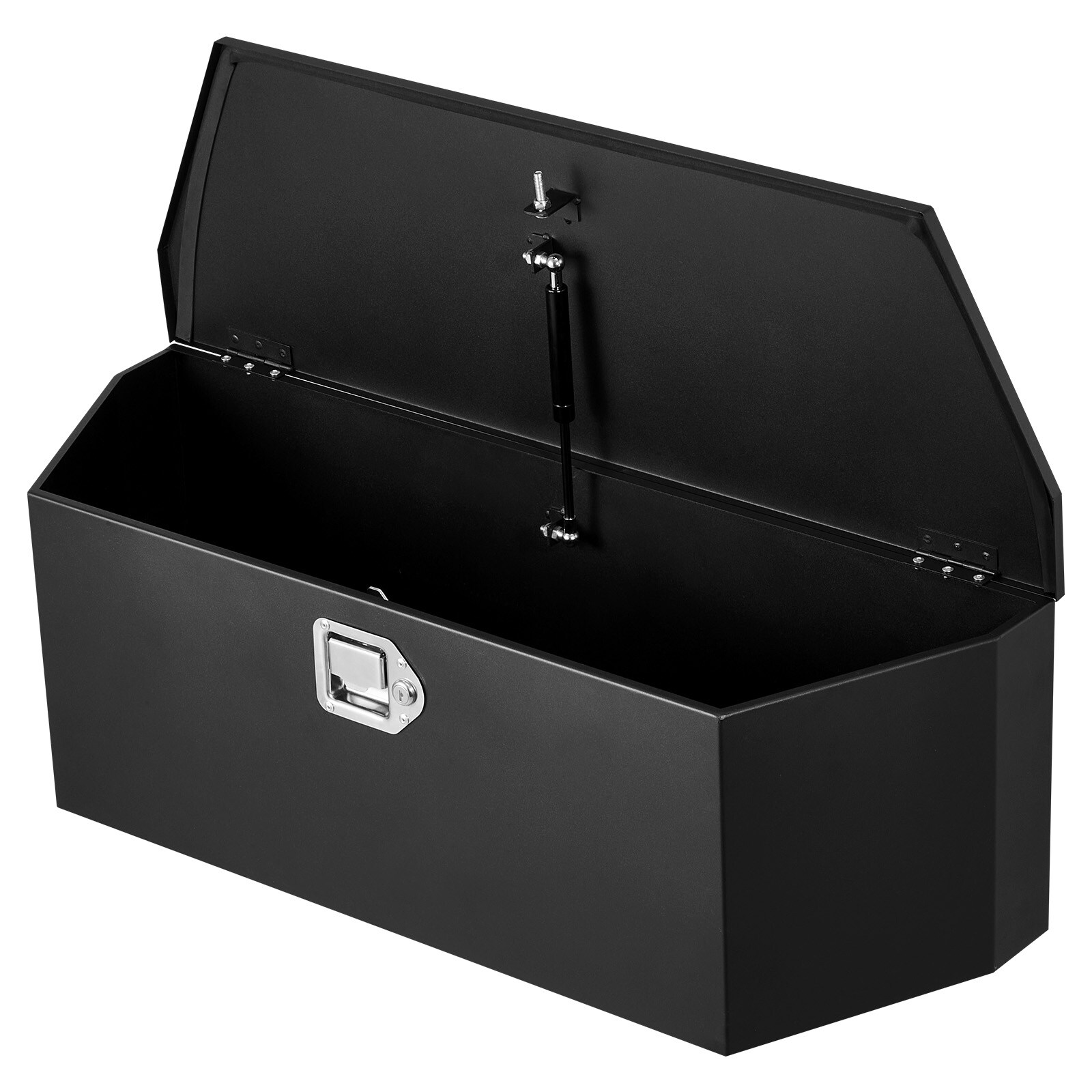 Tinyhomie Trailer Tongue Box 36in x 12.3in x 12in Steel Trailer Tongue Tool Box Heavy Duty Storage Organizer with Lock and Keys Utility Tool Chest for Pickup Truck Bed RV SUV Off-Road Vehicle Black