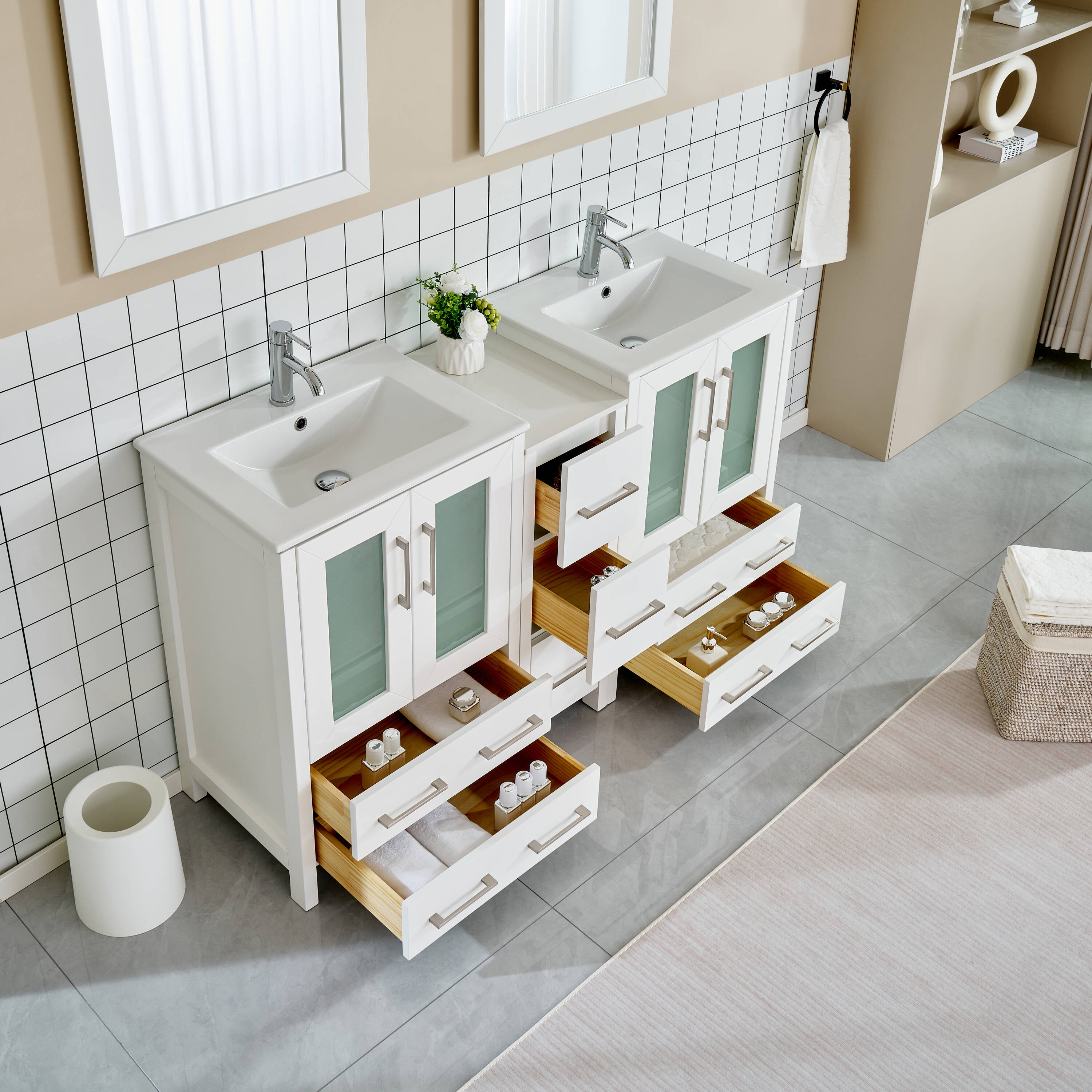 Vanity Art VA3024-60W Bath-Vanity-Combo - View #4