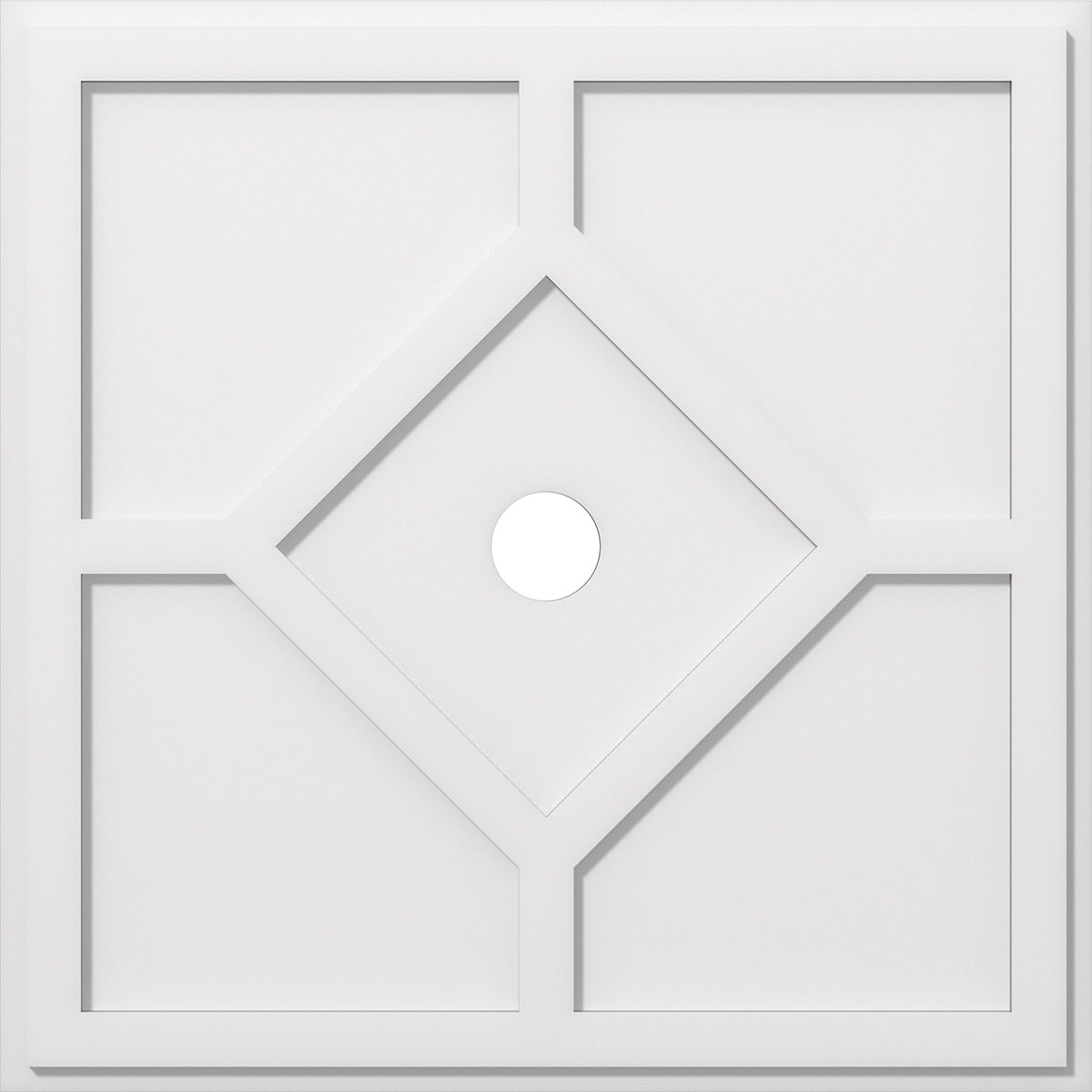 Ekena Millwork CMP30EY-03000 Embry 30-Inches W x 30-Inches L Contemporary White PVC Whole Ceiling Medallion