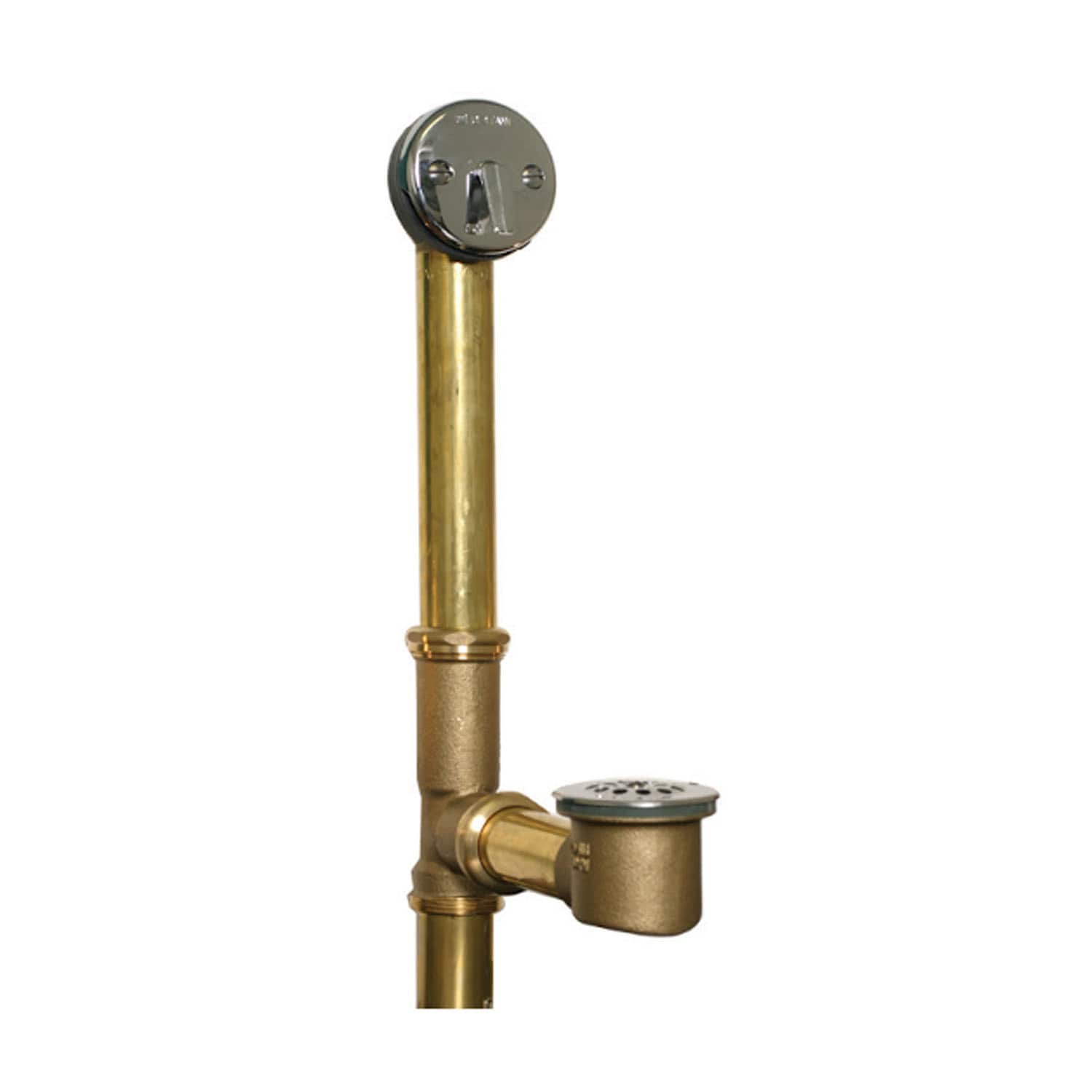 WATCO Chrome Quick Adjust Cp Triplever Drain with Brass Pipe in the ...