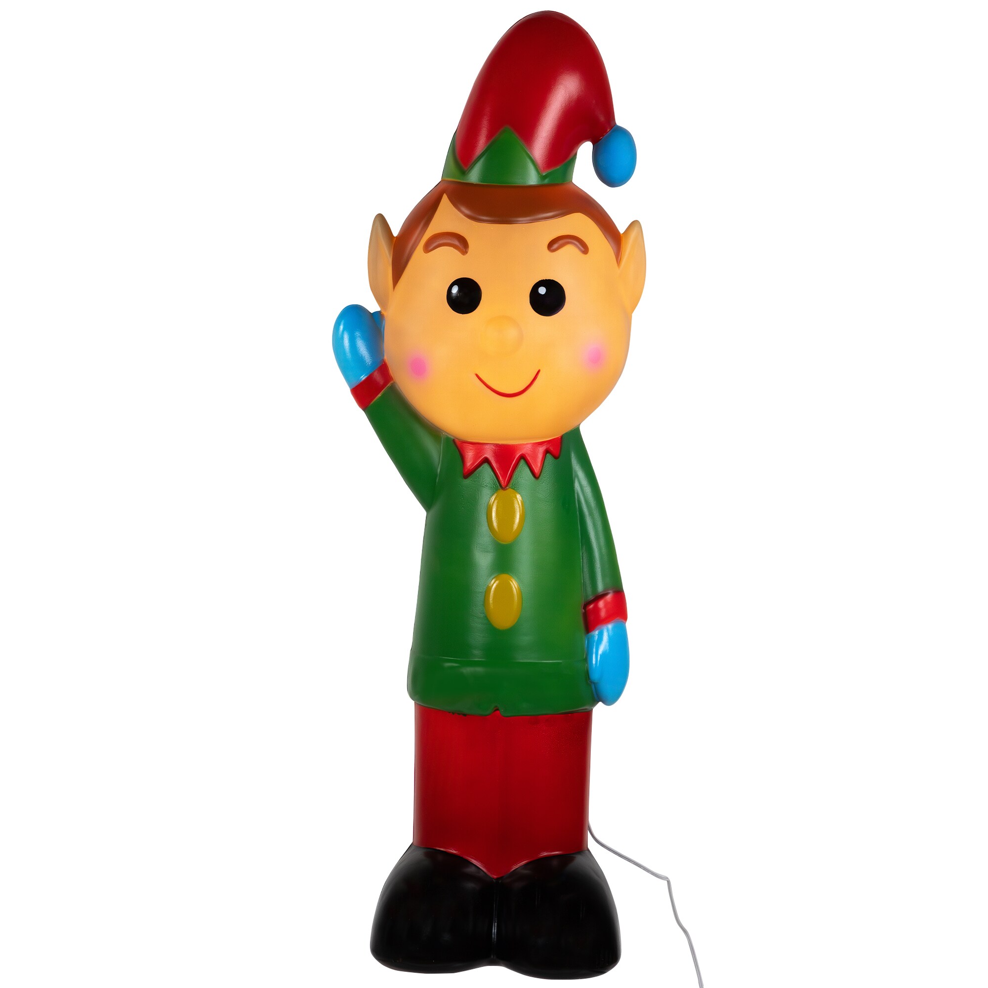 Northlight 35735065 40-in Freestanding Elf Yard decoration with Clear Incandescent Lights