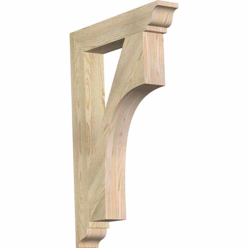 Ekena Millwork BKT04X24X36WTL01RDF Westlake traditional rough sawn 4-in x 24-in x 36-in Douglas fir Brown Wood Standard bracket