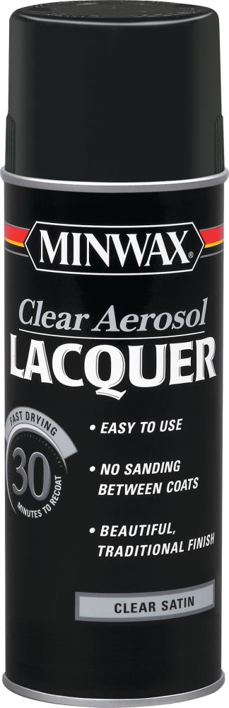 Minwax Clear Satin Oil-Based Lacquer Aerosol Spray (12.25-oz) at