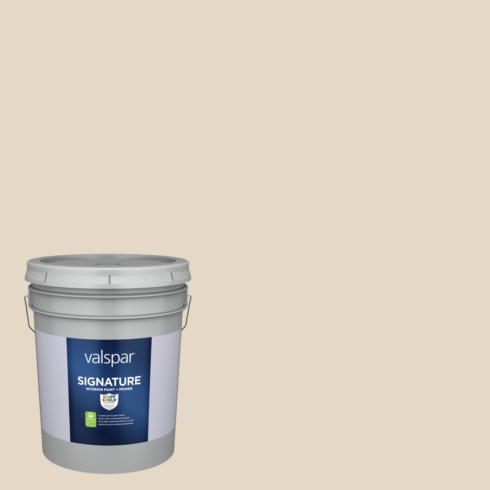 Valspar 3002-10C-773966 Signature Satin Savoury Beige 3002-10C Latex Interior Paint Paint + Primer ( 5-gallon )