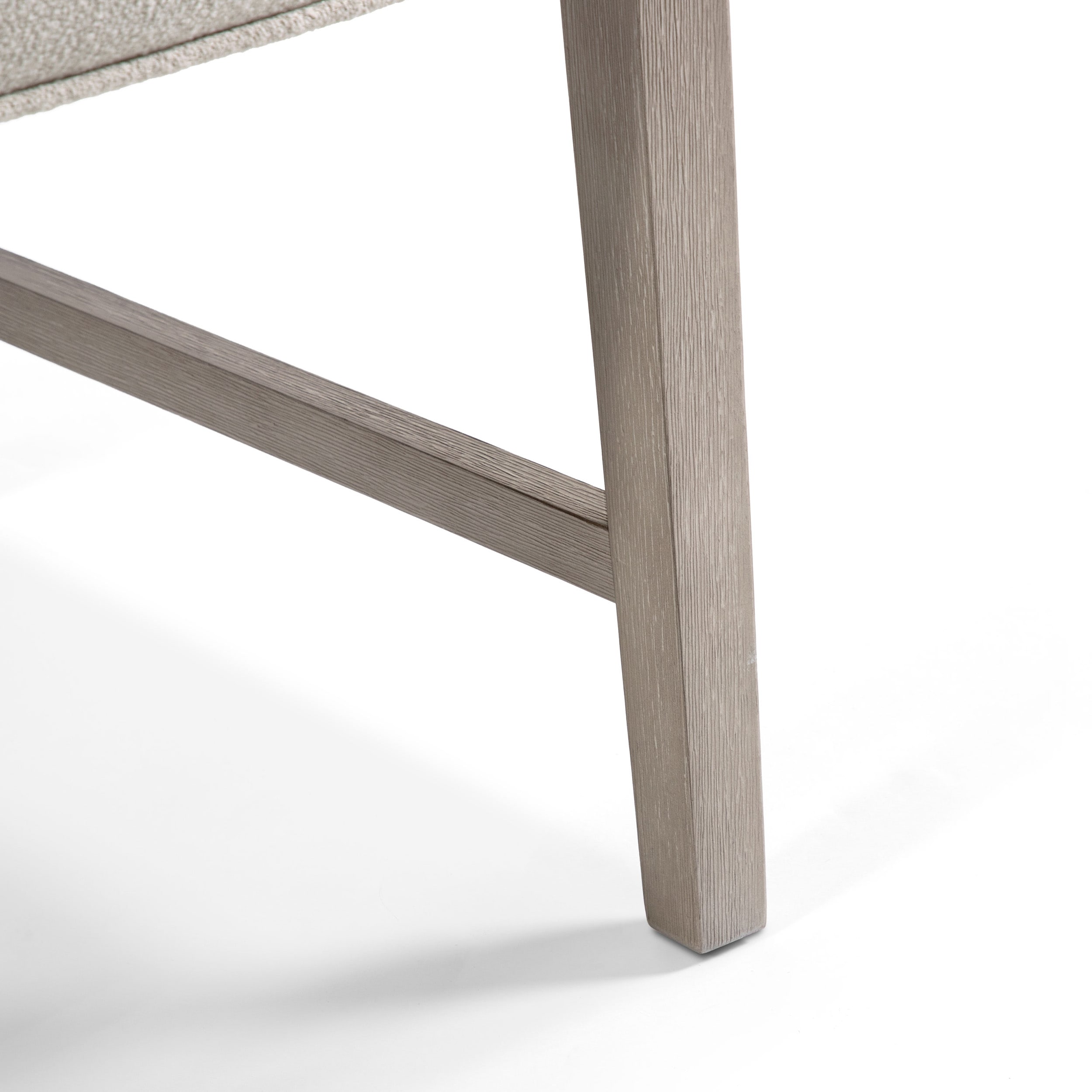 Natural Beige Upholstered Wood Side Chair Set