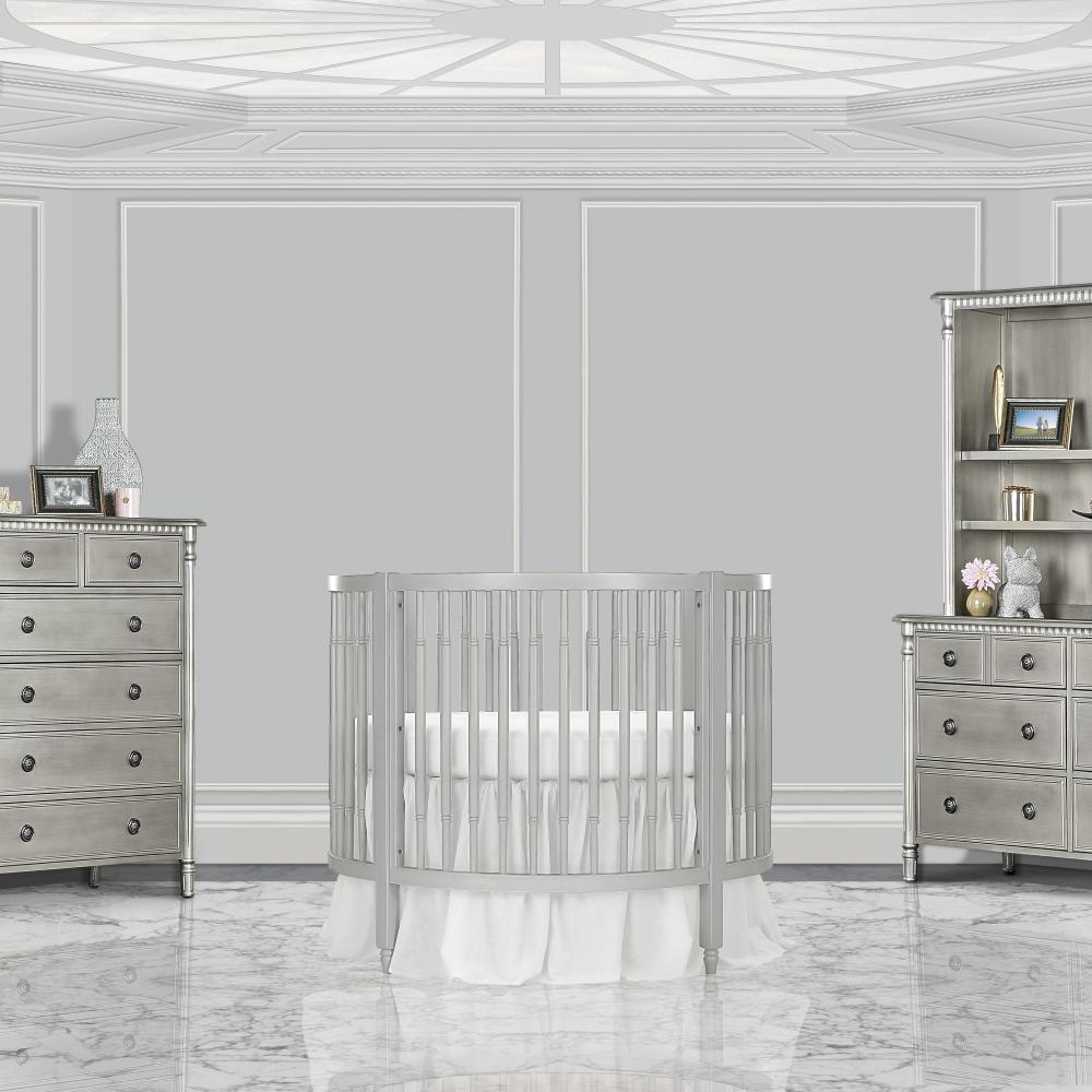 Dream On Me Sophia Posh Silver Pearl Circular Crib Traditional