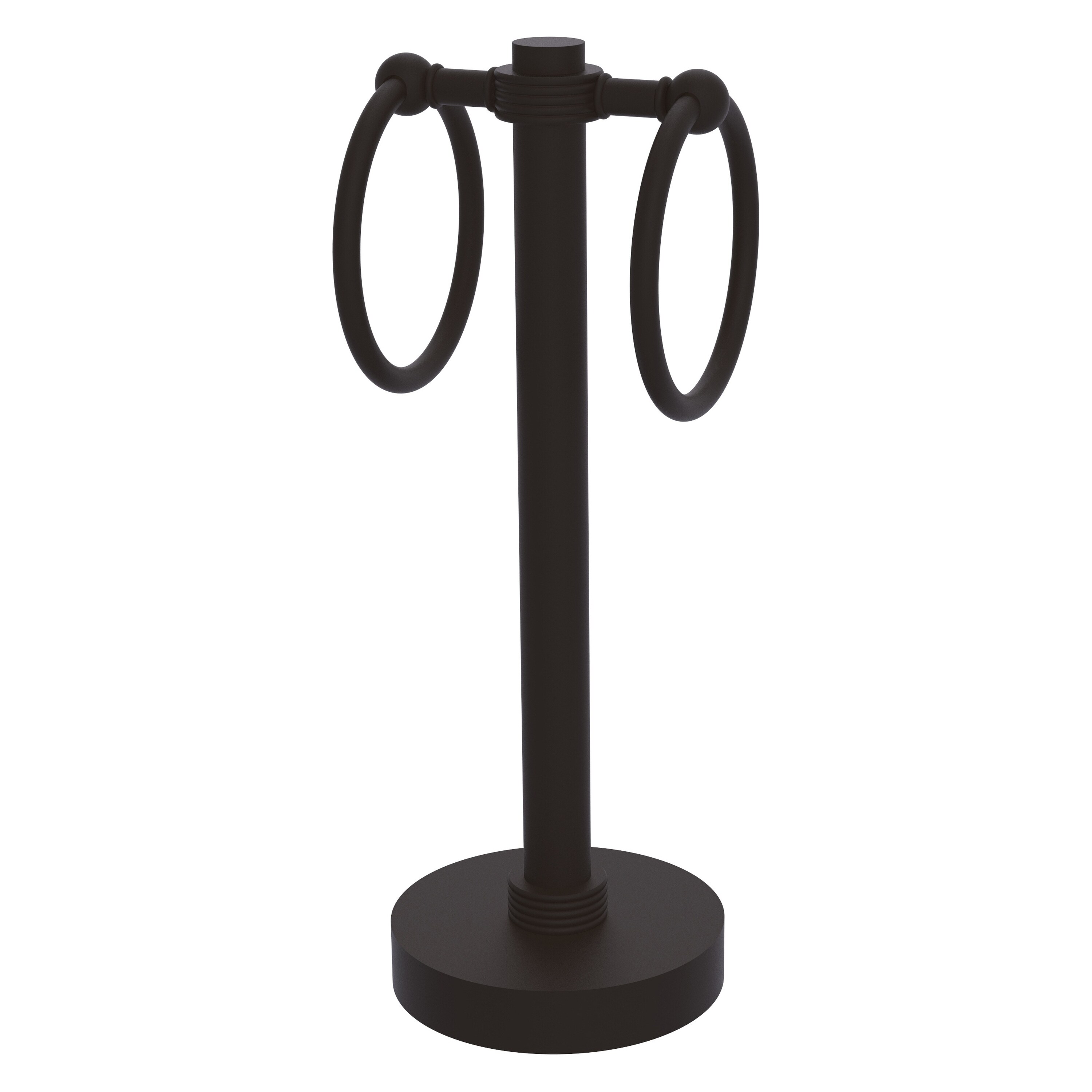 Oil-Rubbed Bronze Freestanding Countertop Double Towel Ring | - Allied Brass 953G-ORB
