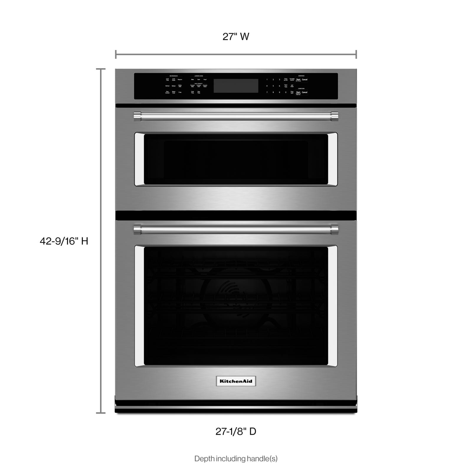 KitchenAid 27-in Self-cleaning Convection Microwave Wall Oven Steel) in the Wall Oven department at Lowes.com