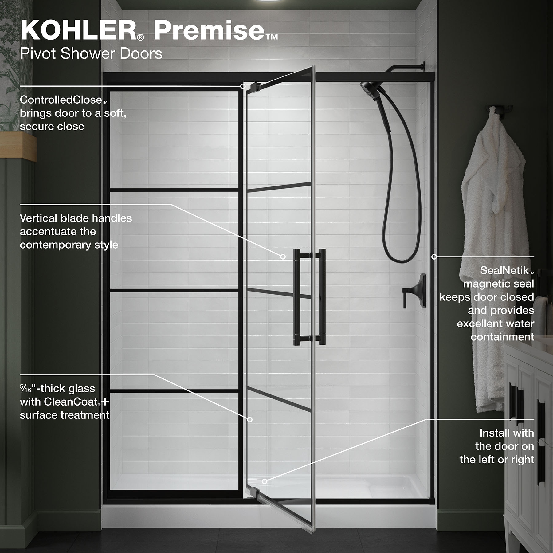 KOHLER 702477-8G79-BL Shower-Doors - View #6