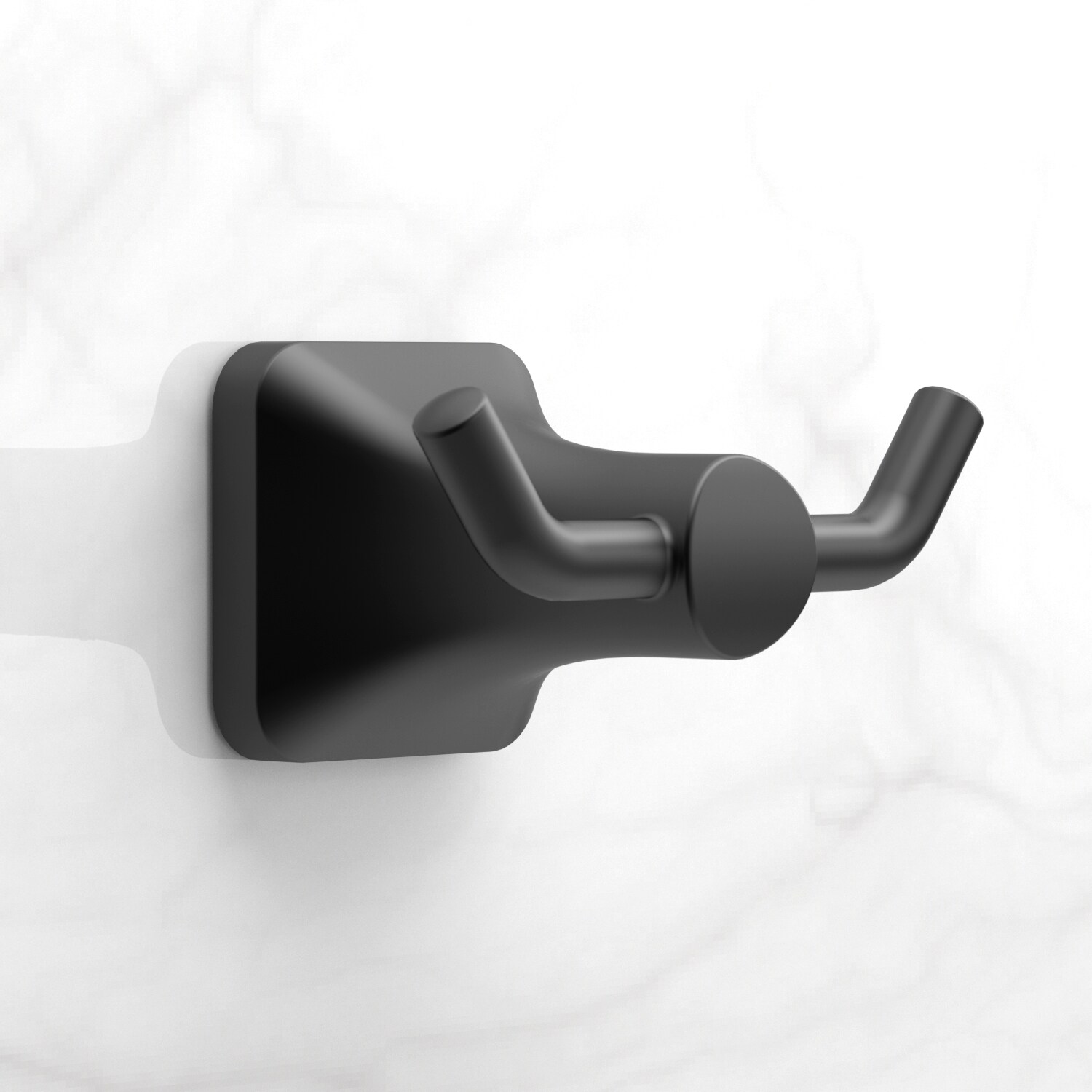 allen + roth Dunmore Matte Black Double Wall Mount Towel Hook in the