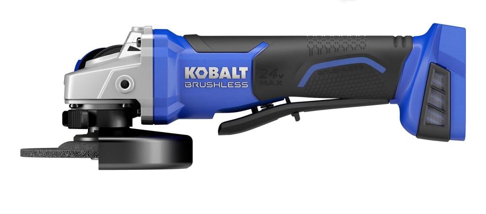 5-in 24-Volt Max Paddle Switch Brushless Cordless Angle Grinder in Blue | - Kobalt KAG 424B-03