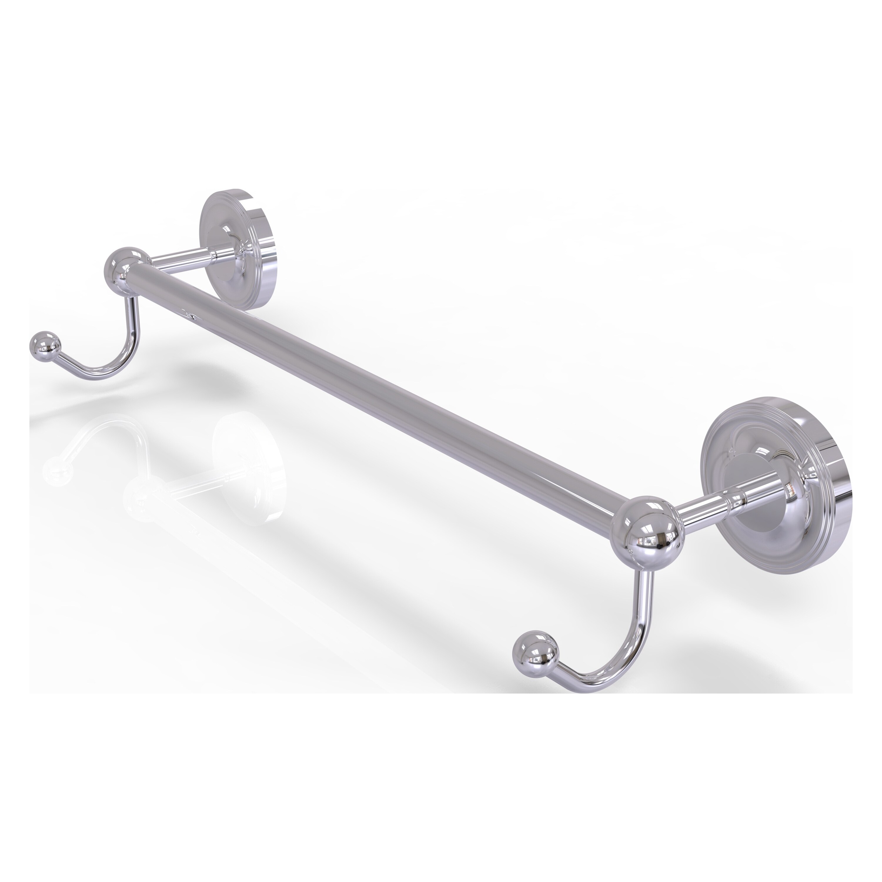 Allied Brass PR-41-36-HK-PC Prestige Regal 36-in Polished Chrome Wall mount Single Towel Bar