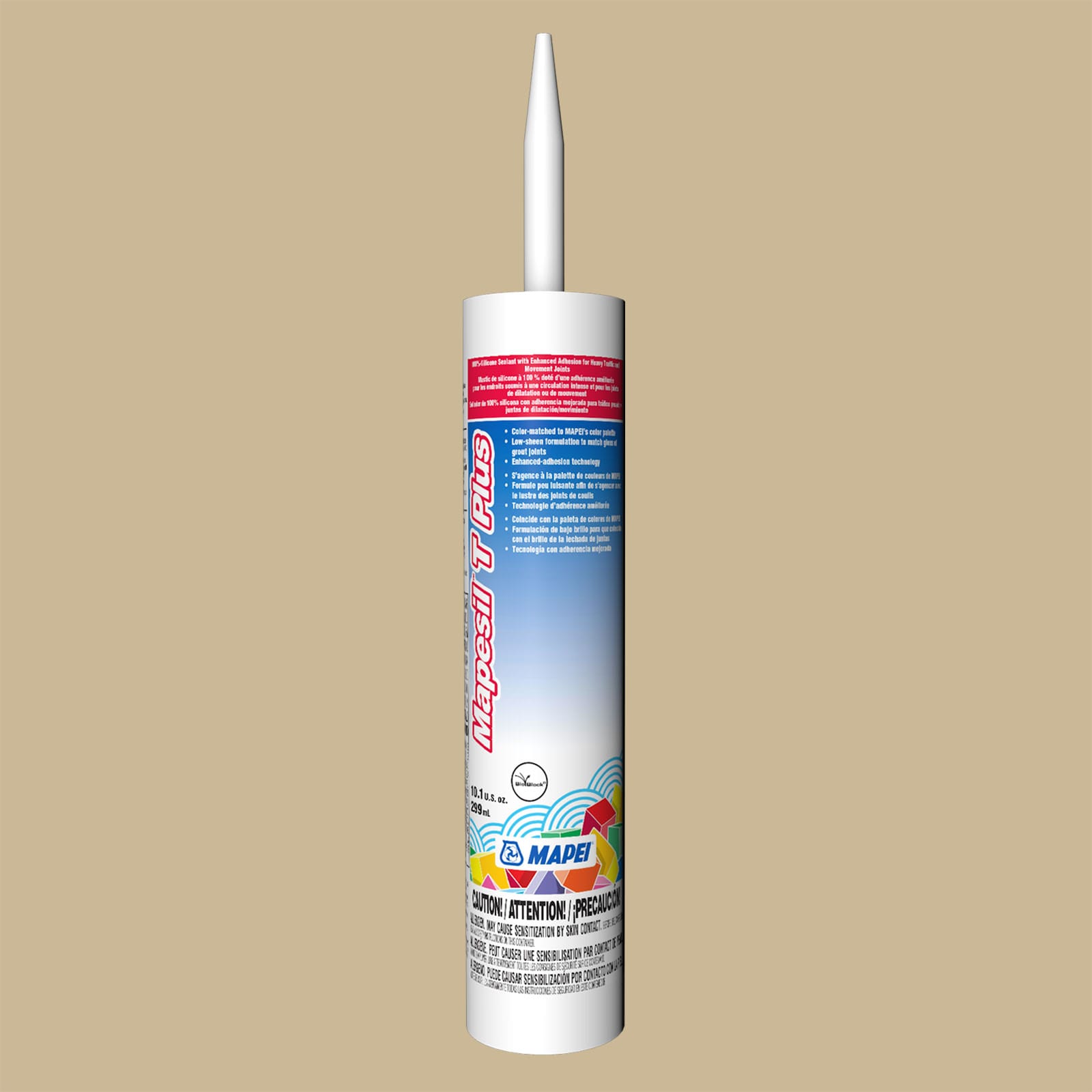 MAPEI 3BU500641 Mapesil T Plus 10.1-oz Tile & grout Harvest #5006 Silicone Caulk