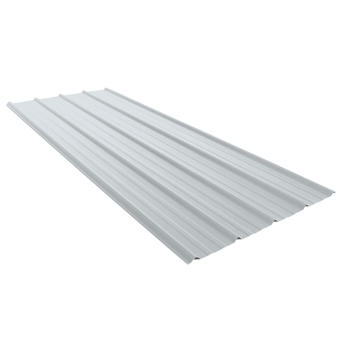 Union Corrugating 3.17-ft x 8-ft Ribbed Arctic White Steel Roof Panel ...