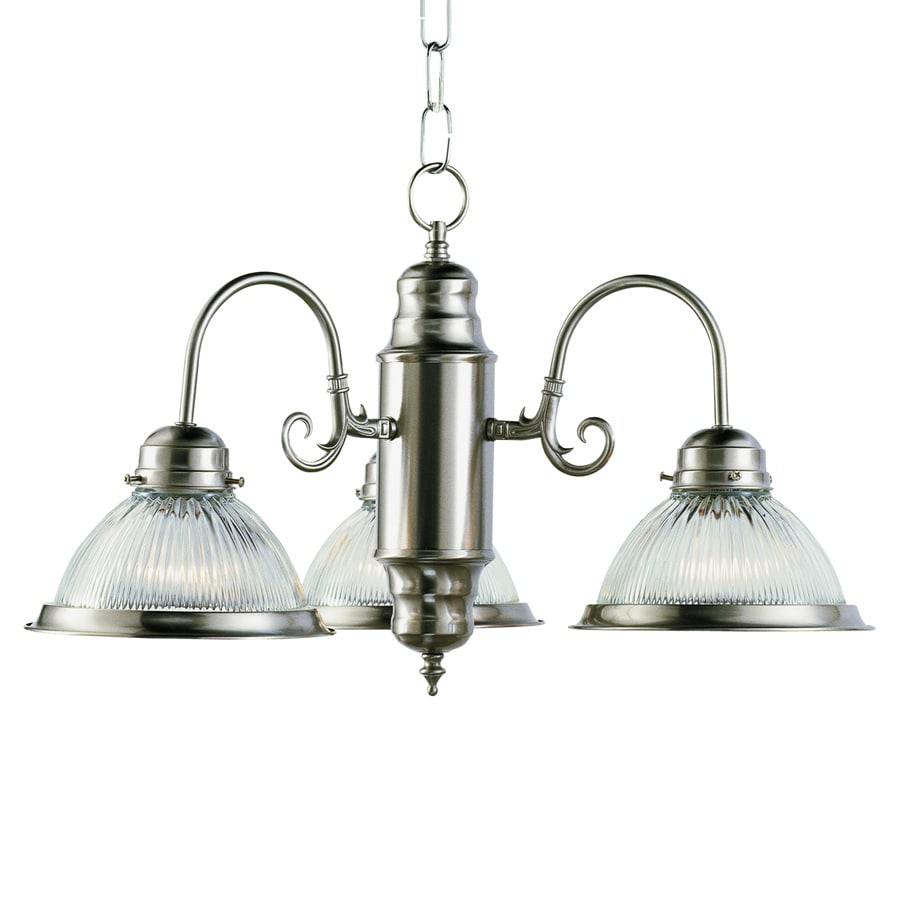 Bel Air Lighting 1095BN Back to Basics 3 -Light Brushed Nickel Transitional For Use in