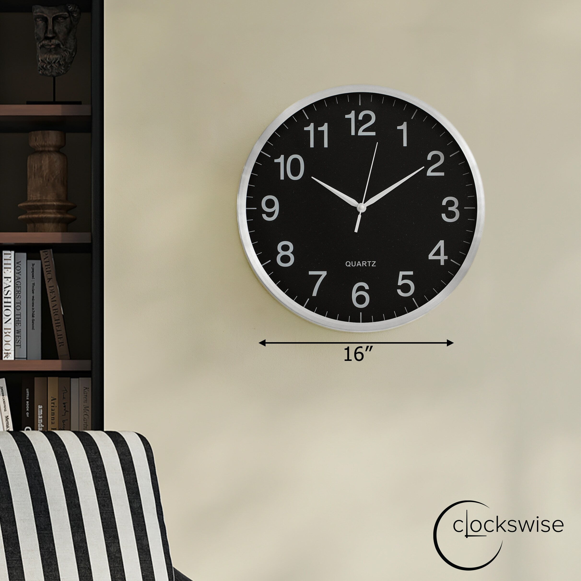 Clockswise QI004745.BK.16 Indoor-Outdoor-Clocks - View #2