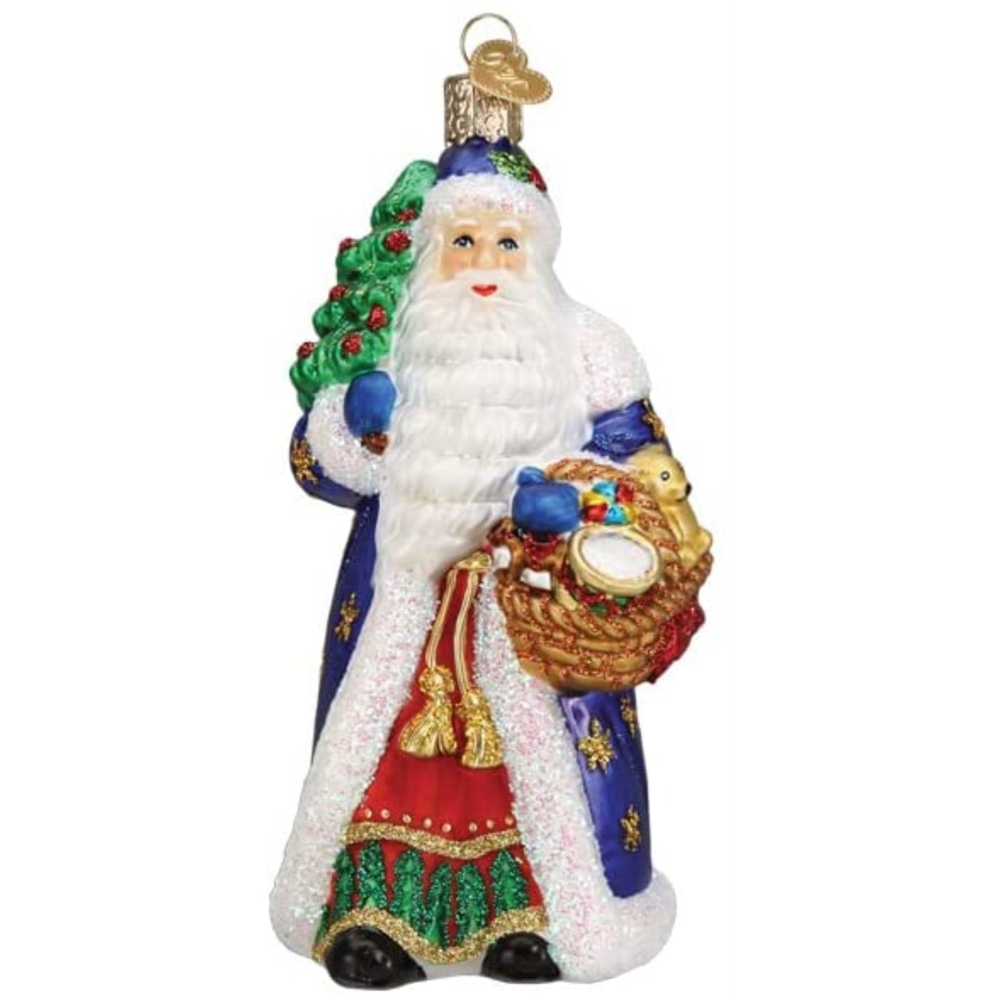 Old World Christmas 729343403247 Glass Blown Ornament for Christmas Tree - Regal Father Christmas