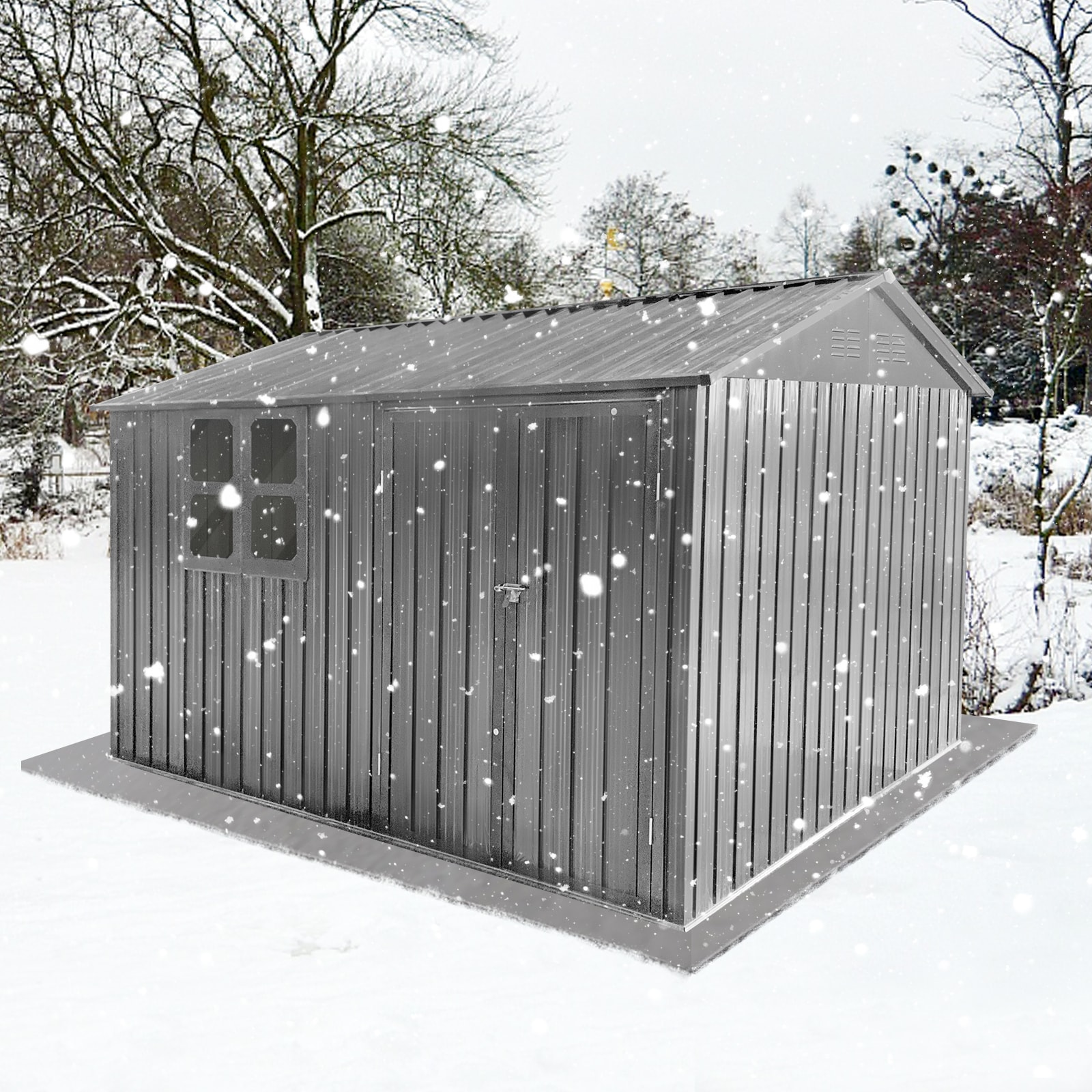 WELLFOR TWSG011-BN Metal-Storage-Buildings-Sheds - View #3