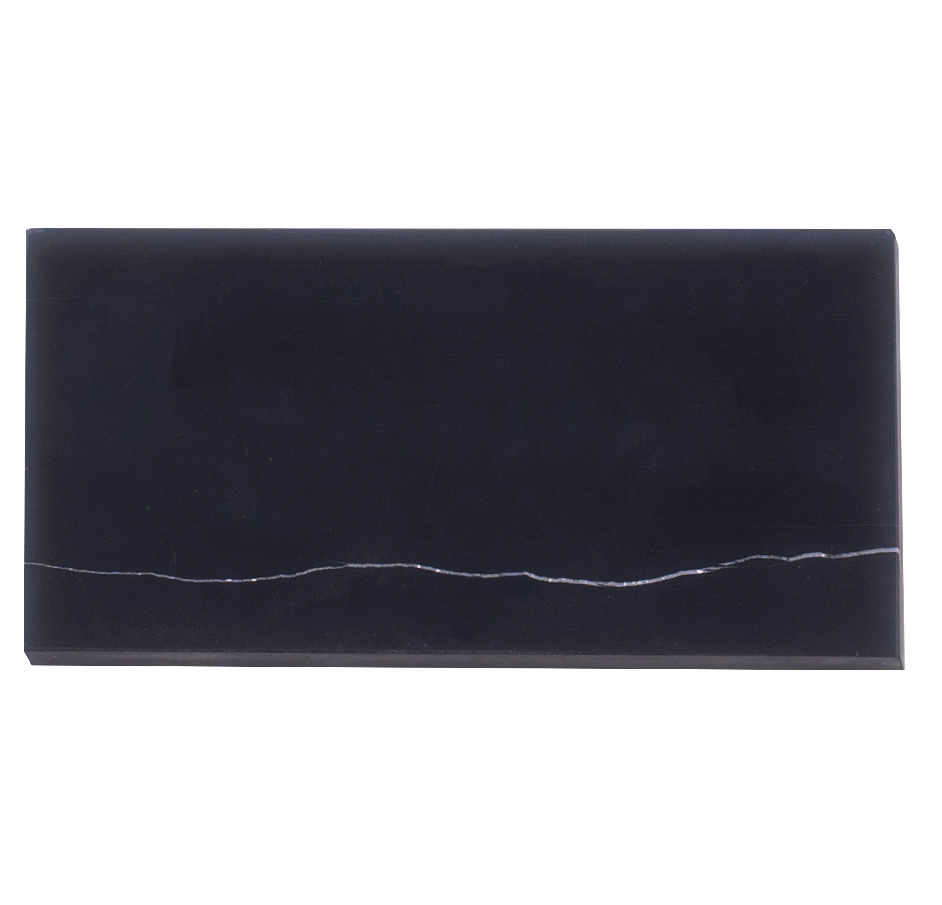 Apollo Tile APLFTX8836HA Grandis Eastern Black 3-in x 6-in Honed Natural Stone Subway Floor and Wall Tile (5-sq. ft/ Carton)