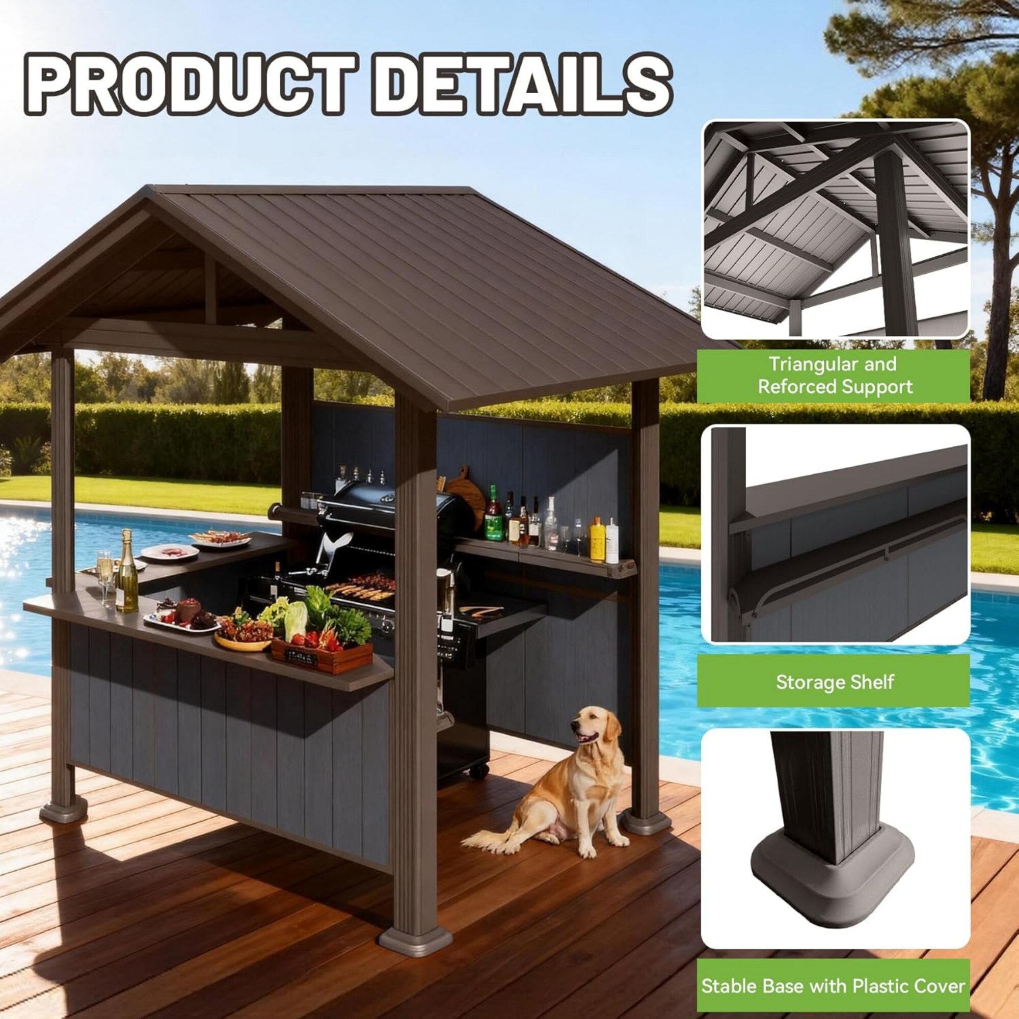 ToolCat LS1-128-HWP Wood-Resin-Gazebos - View #6