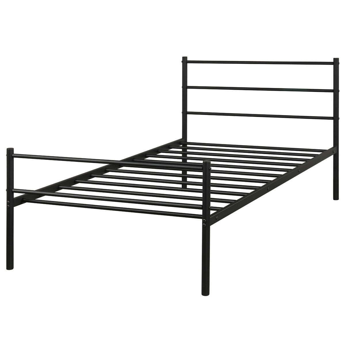 CASAINC WF-HYSN-65776BK Black Twin Metal Platform Bed